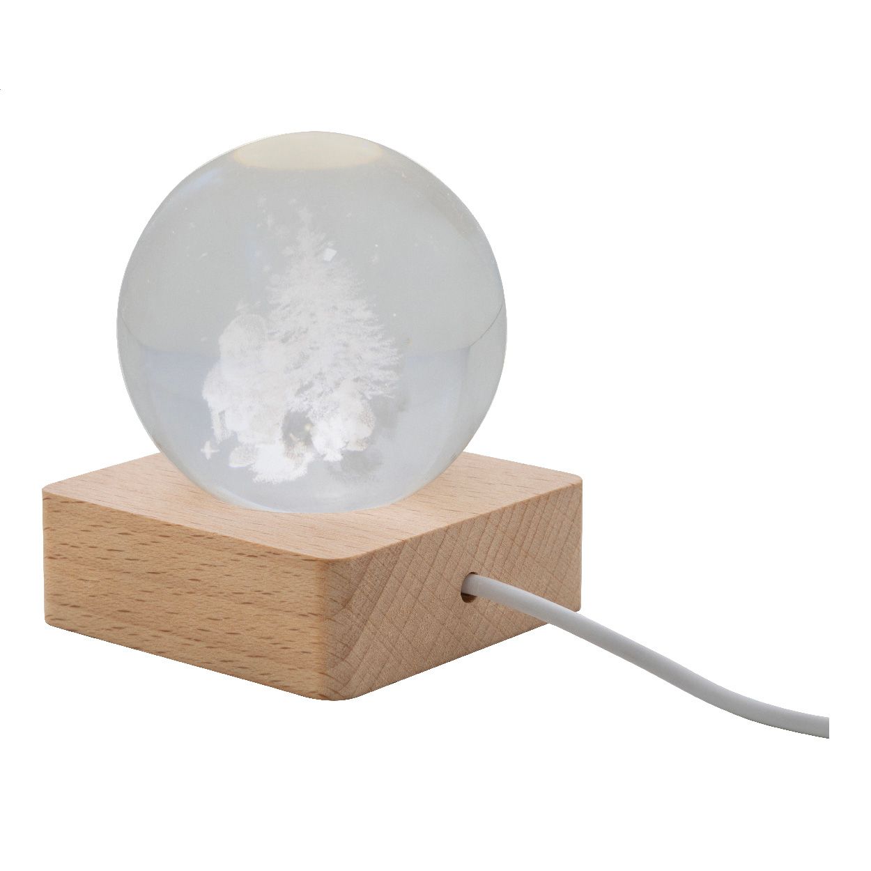 Borealis Leuchtkugel mit Weihnachtsmotiv - transparent - natur-181