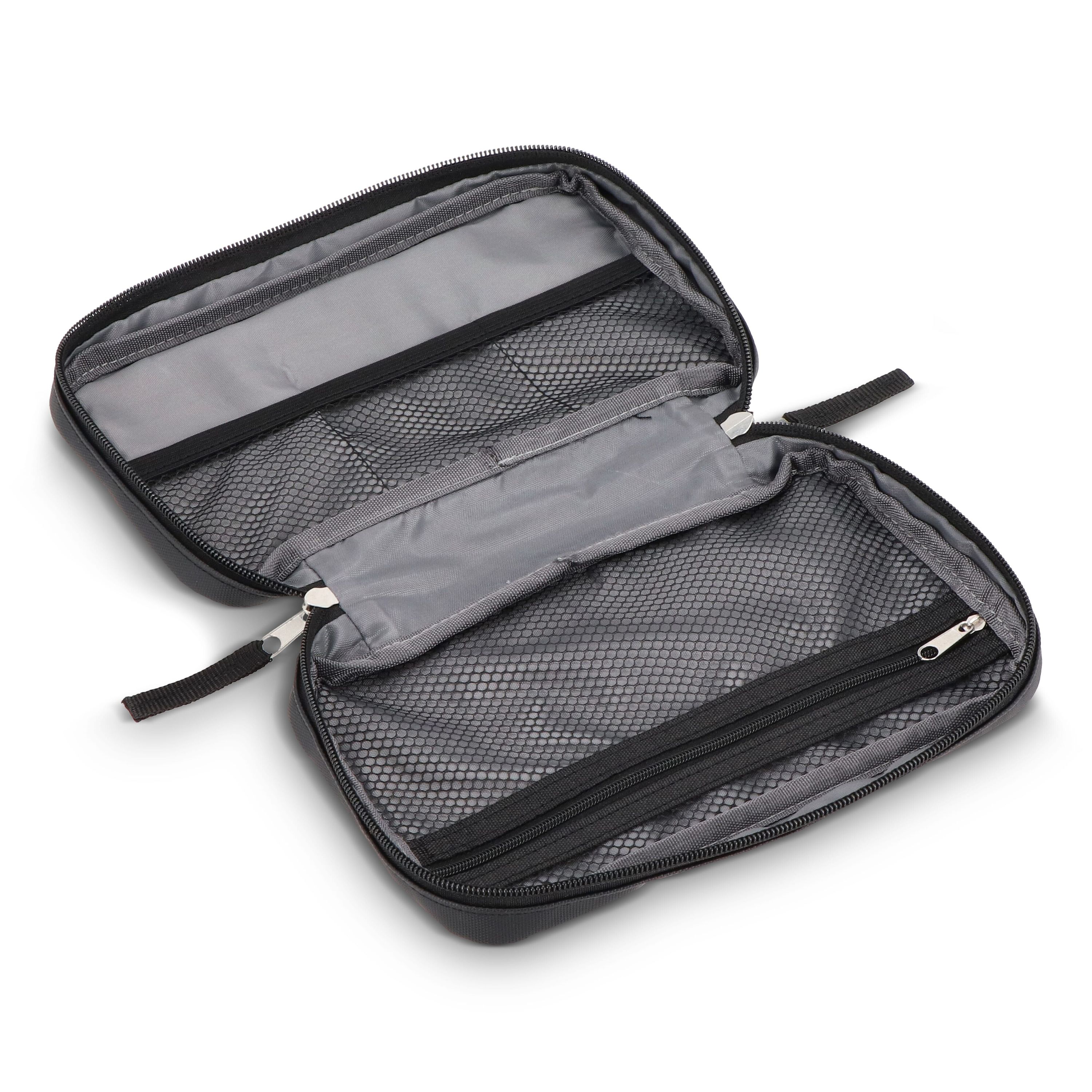 rPET PU-beschichtete 210D Napa-Organizer-Tasche 22 x 13 x 4 cm - schwarz-588