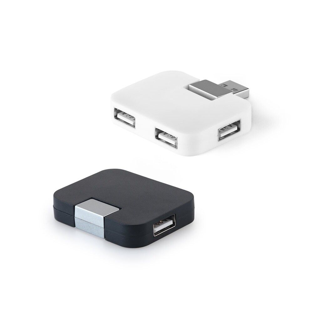 JANNES HUB mit 4 USB-A-Anschlüssen aus ABS - schwarz-286