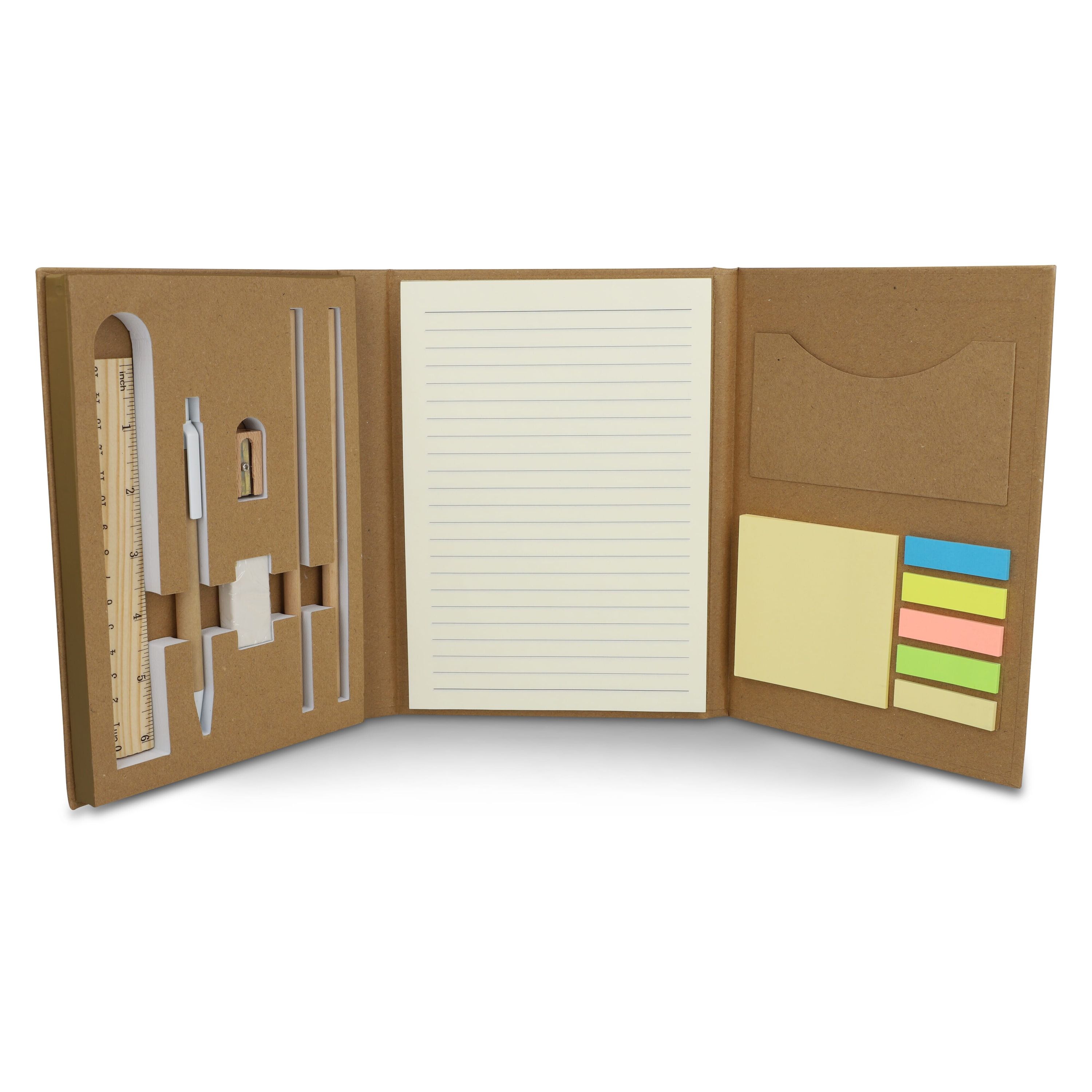 Briefpapier-Set aus Recycling-Papier - natur-417