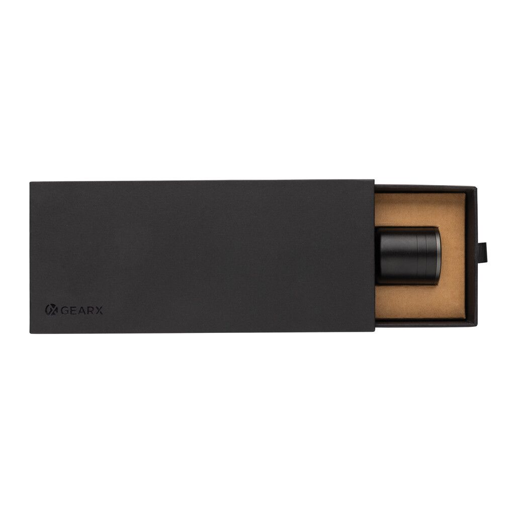 Große Gear X Taschenlampe aus RCS recycelt. Alu mit USB-Akku - schwarz-511