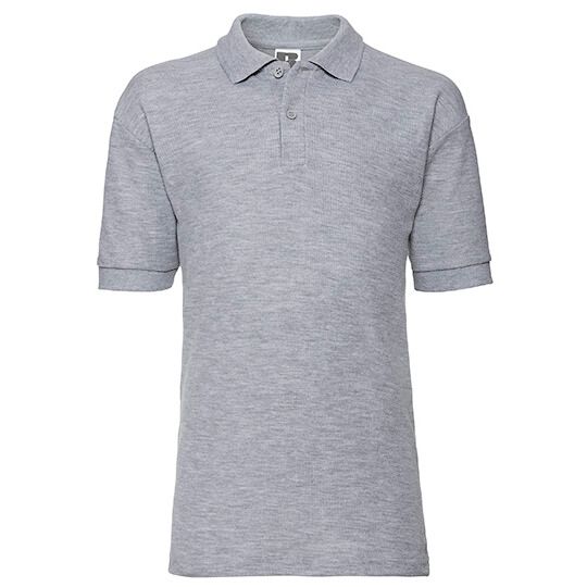 Kids Classic Polycotton Polo - light oxford heather - 128 (7/8)-127