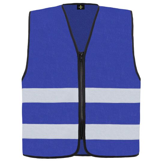 Hi-Vis Safety Vest Cologne With Front Zipper - royal blue-945