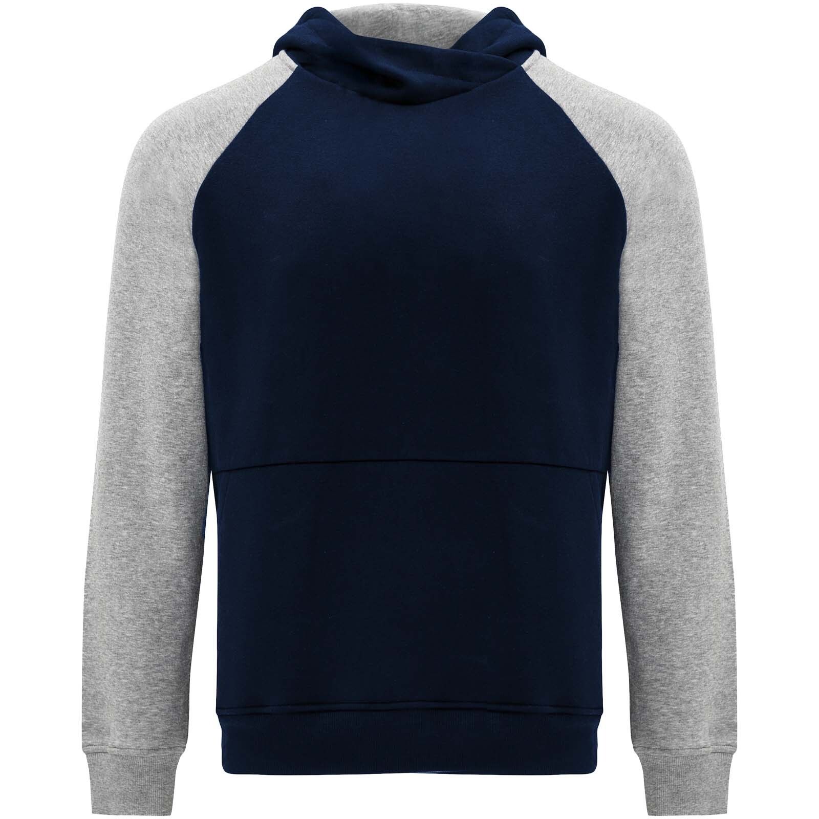 Badet zweifarbiger Kapuzenpullover für Kinder  - marineblau -  heather grau-430