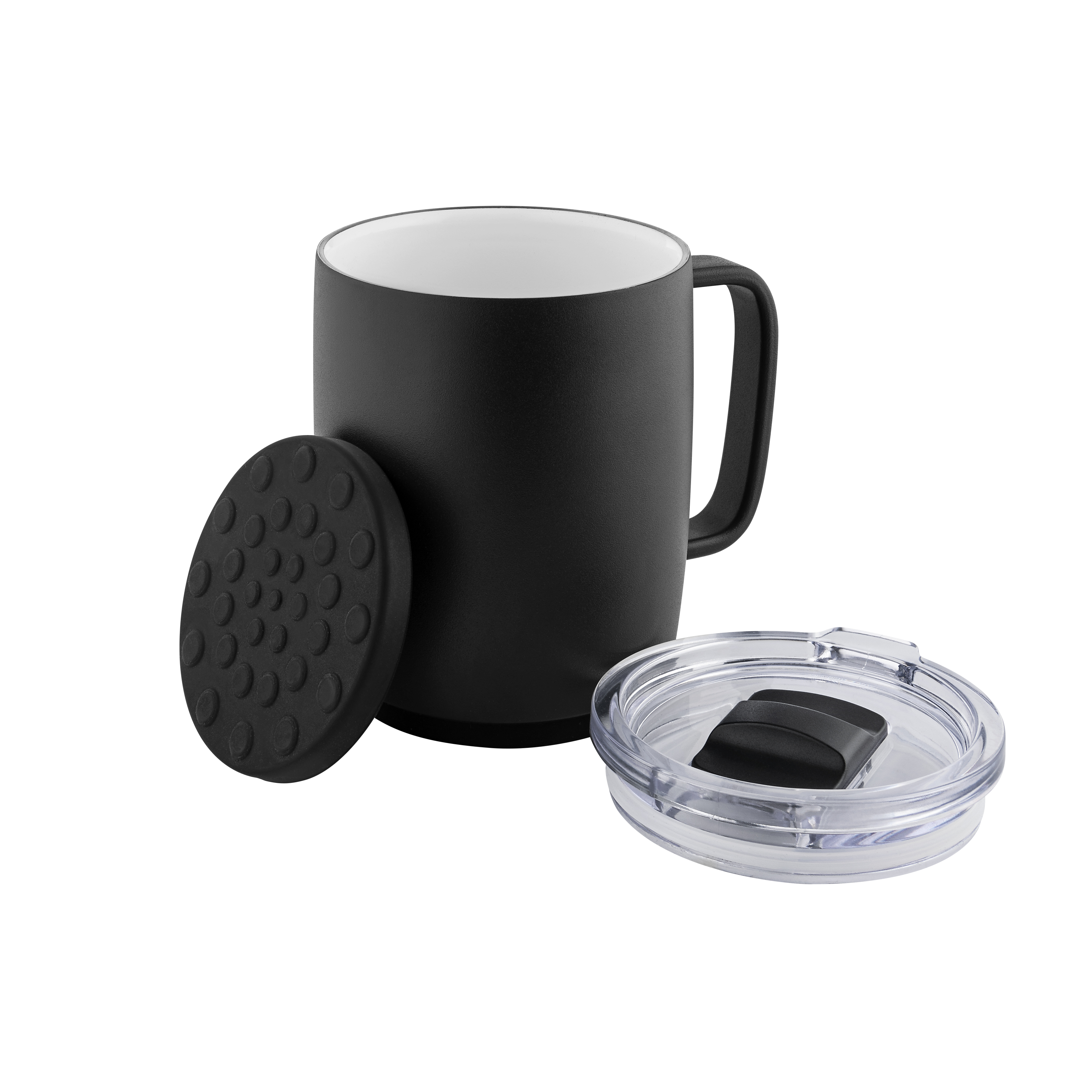 Metmaxx® Thermobecher "Crema OfficeVibeThermo" mit Deckel - schwarz-621