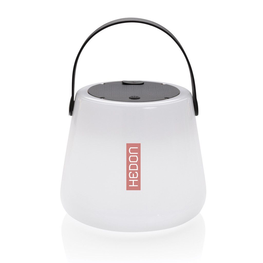 SolarGlow Außenleuchte aus RCS rec. Kunststoff mit USB-Lampe - weiß-702