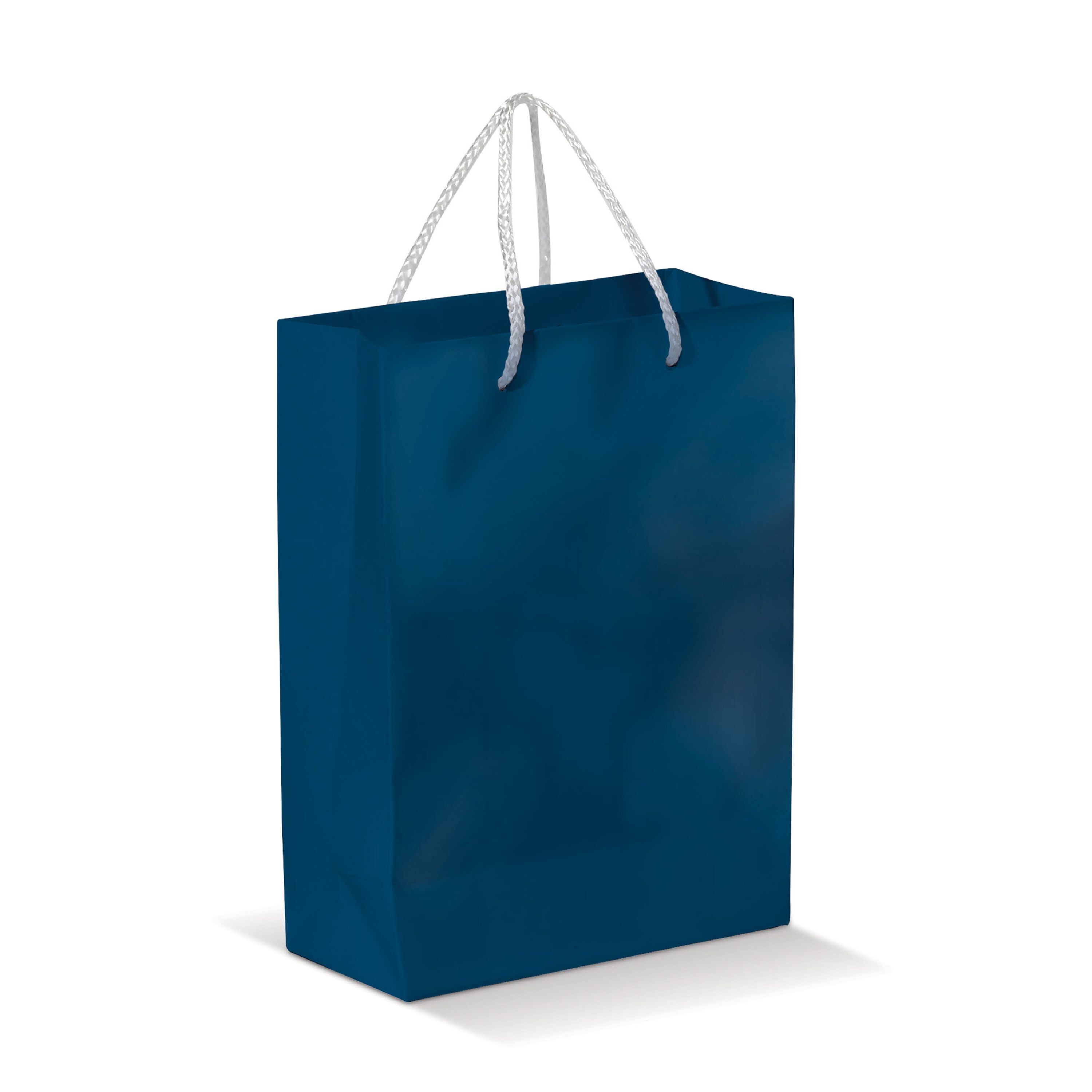 Laminierte Papiertasche, klein - dunkelblau-786