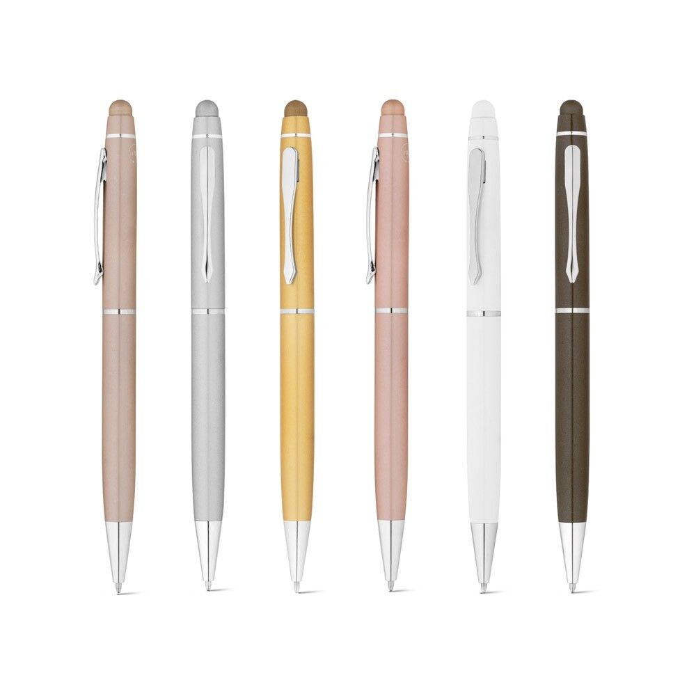 JULIE Kugelschreiber aus recyceltem Aluminium (100 % rAL) mit Touchpen - gewehrmetall-667
