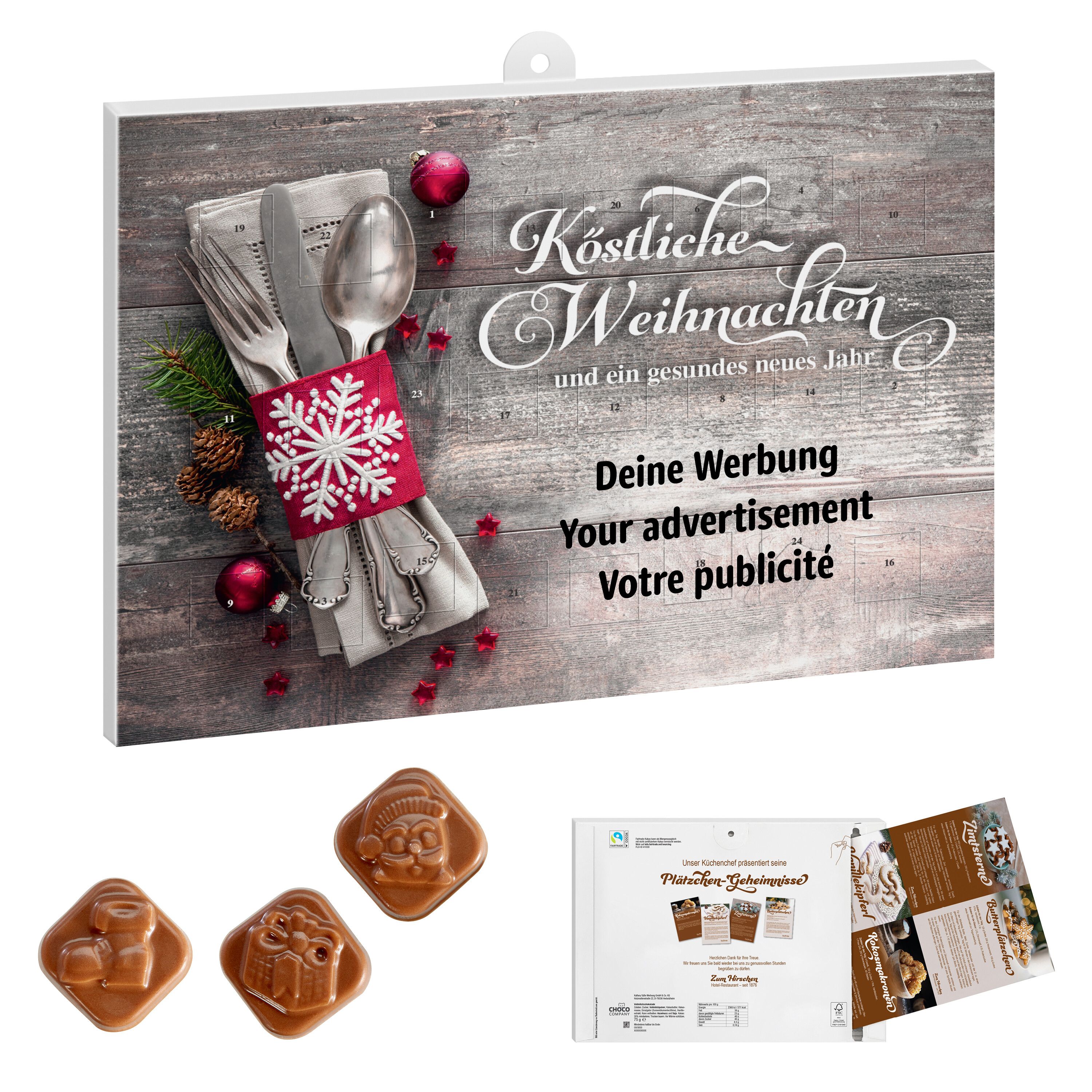 Werbeeinleger Adventskalender, personalisierbares Standardmotiv-962