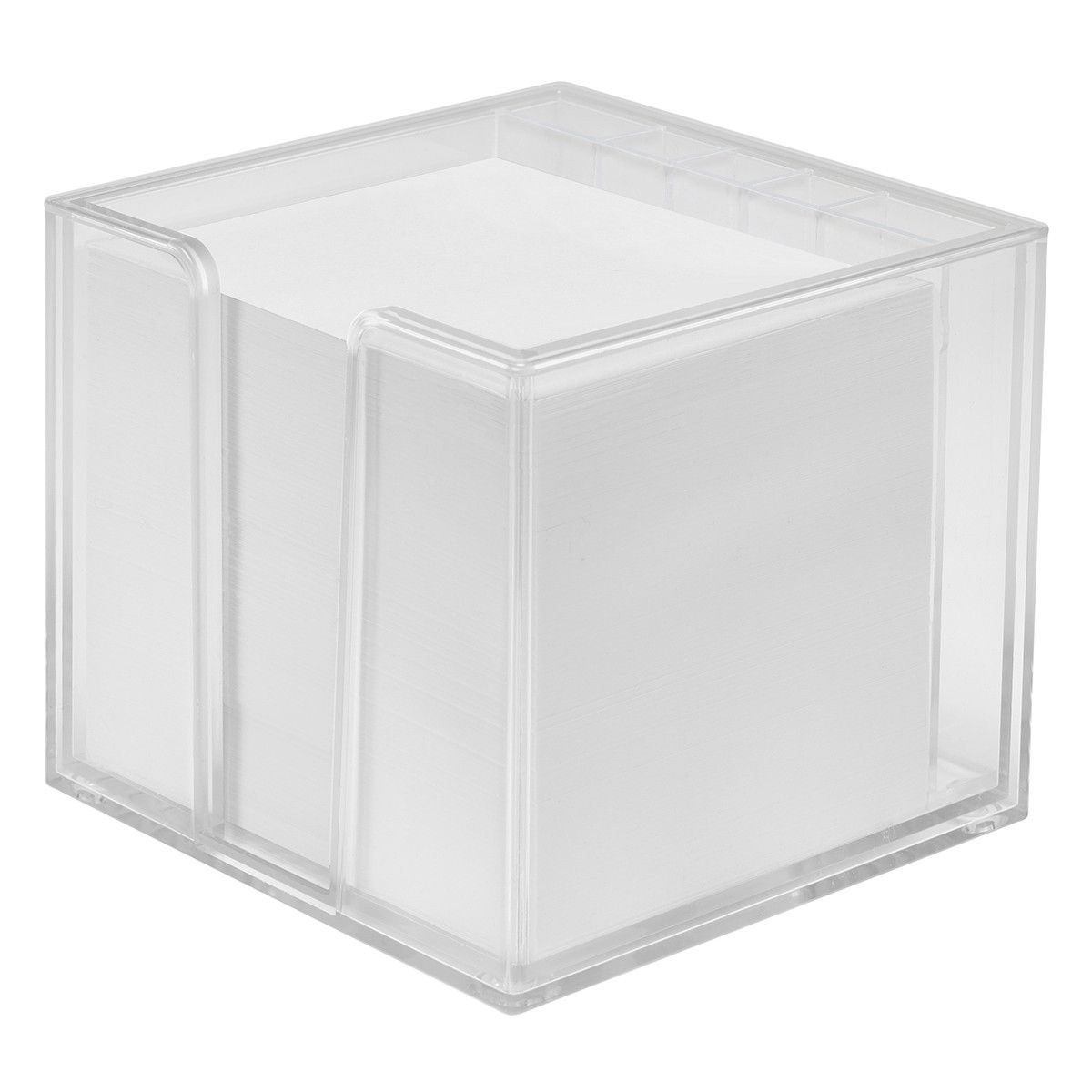 Zettelbox mit Köcher Sigma, doppelwandig - glasklar-24
