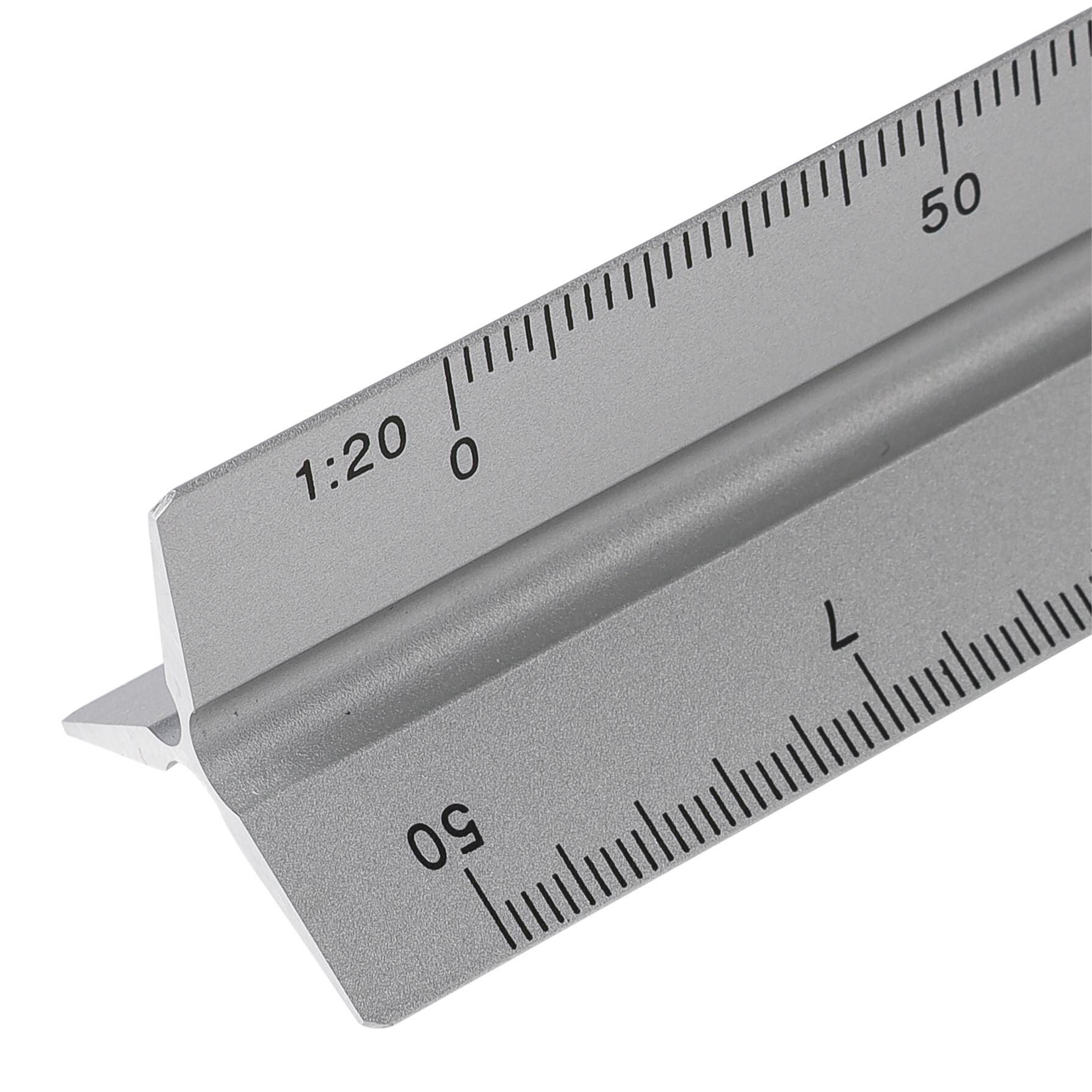Aluminium-Dreiecklineal 30 cm Tavi - silber-823