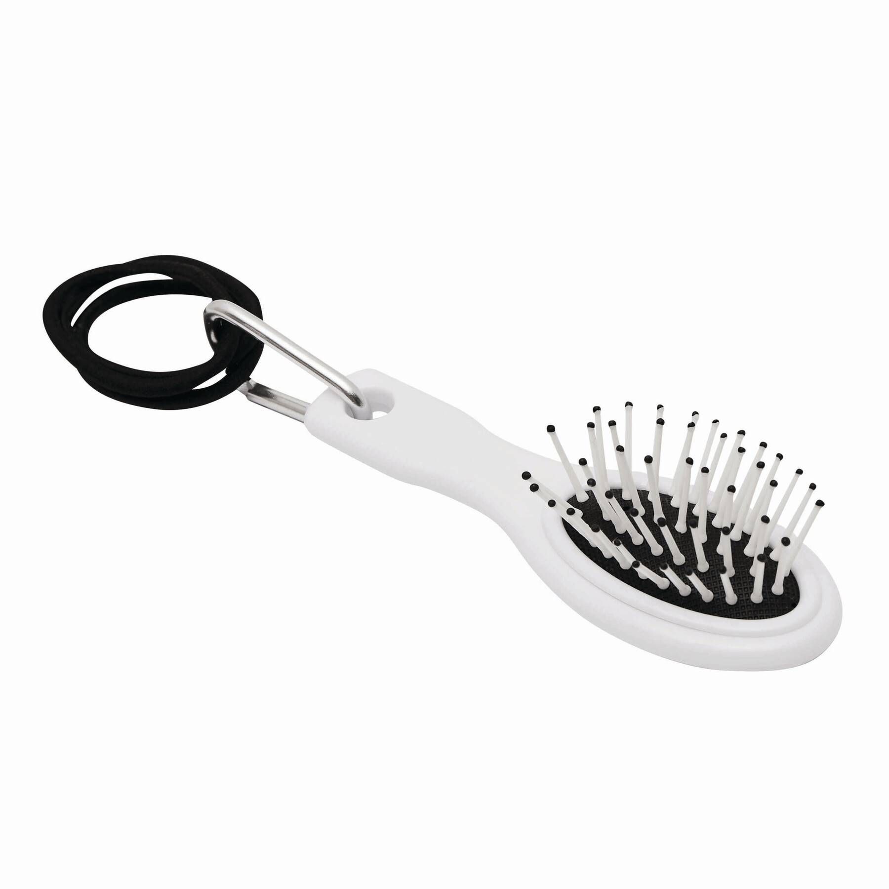 Reisebürste mit Haargummis COIFFEUR - schwarz - weiß-781