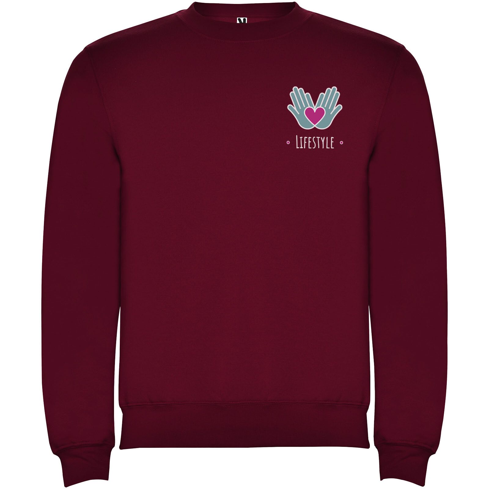 Clasica Sweatshirt mit Rundhalsausschnitt  - granatrot - L-458