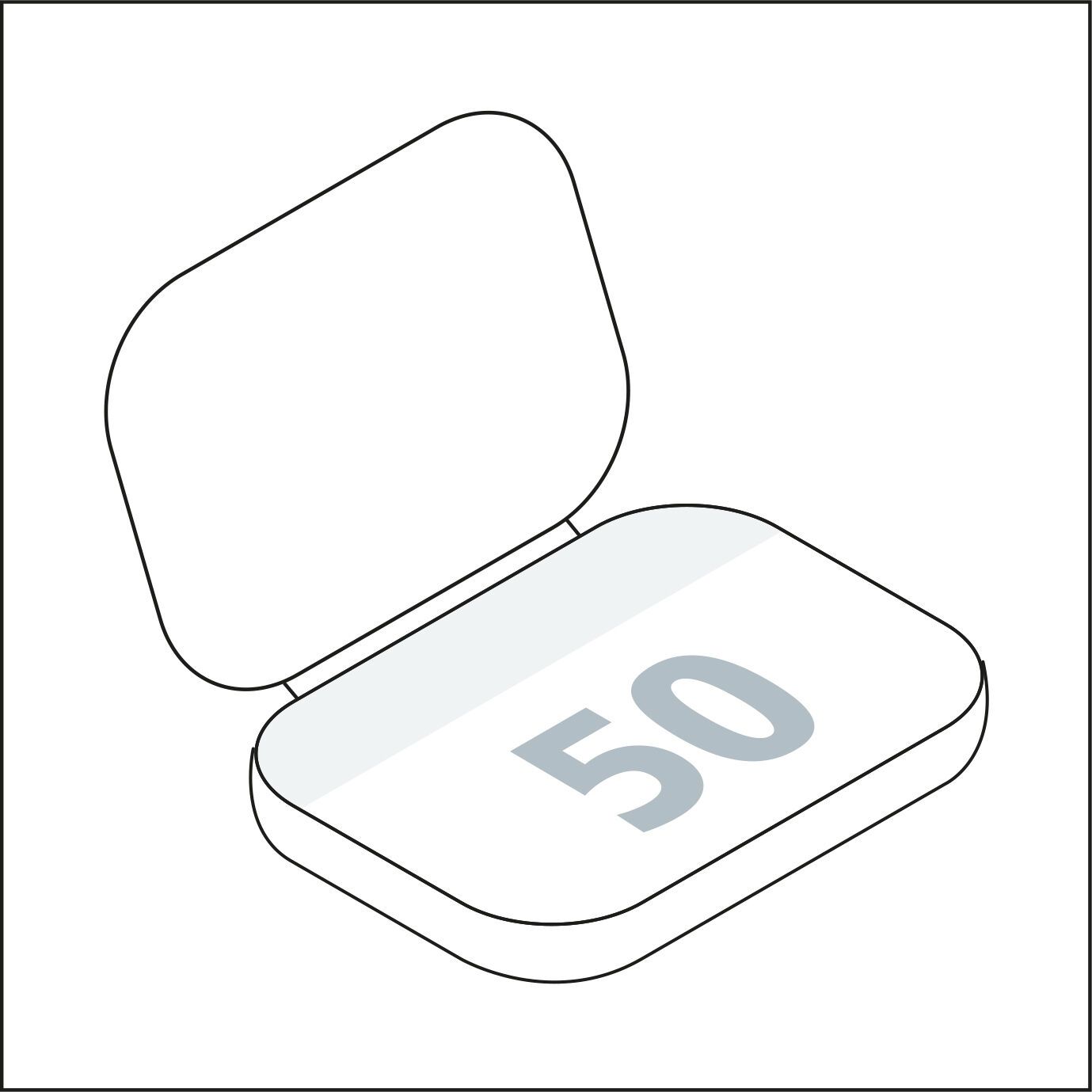 Haftnotizblock Cover Karton Round, 94 × 66 mm, glänzend-715