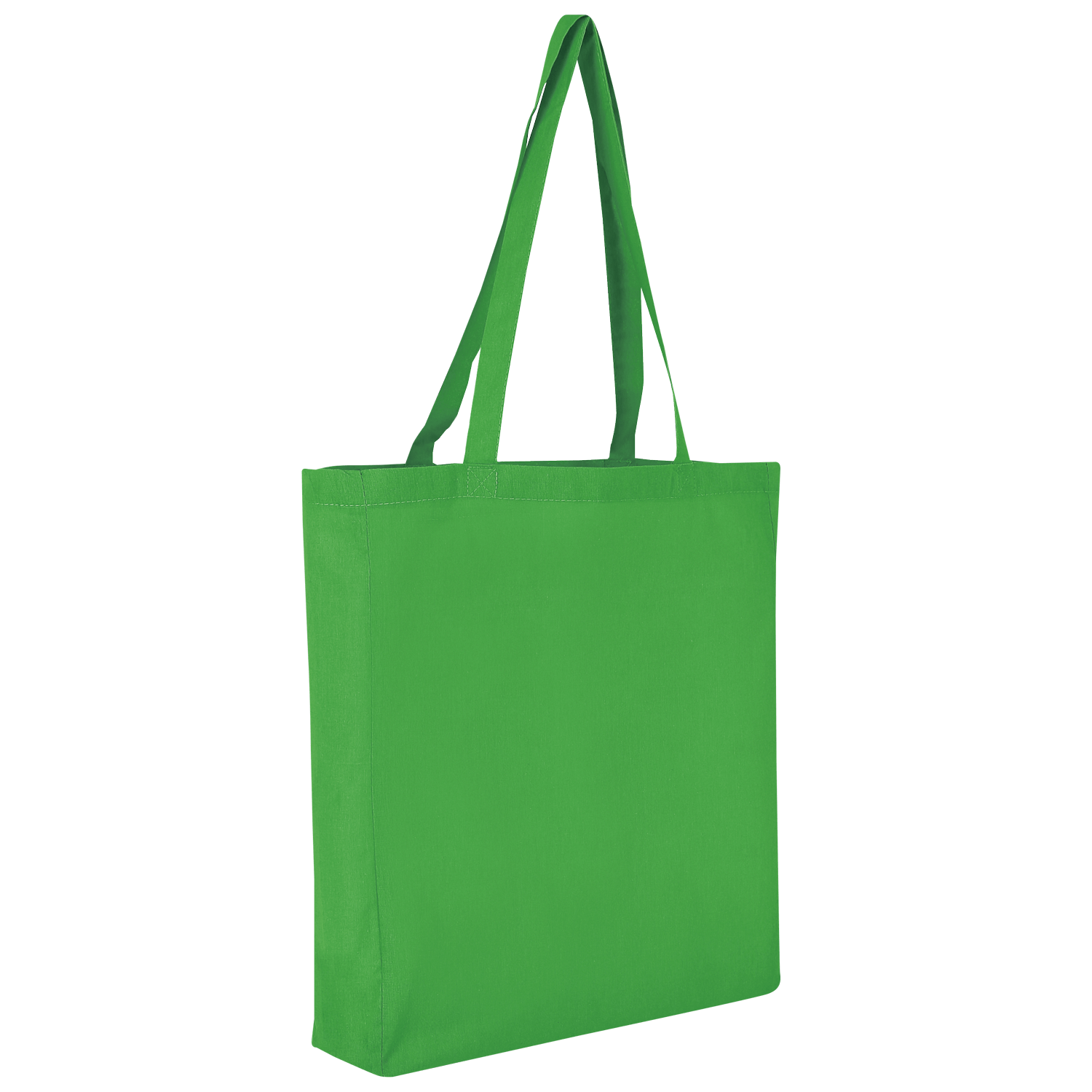 Baumwolltasche - lange Henkel & Boden- und Seitenfalte - maigrün-147
