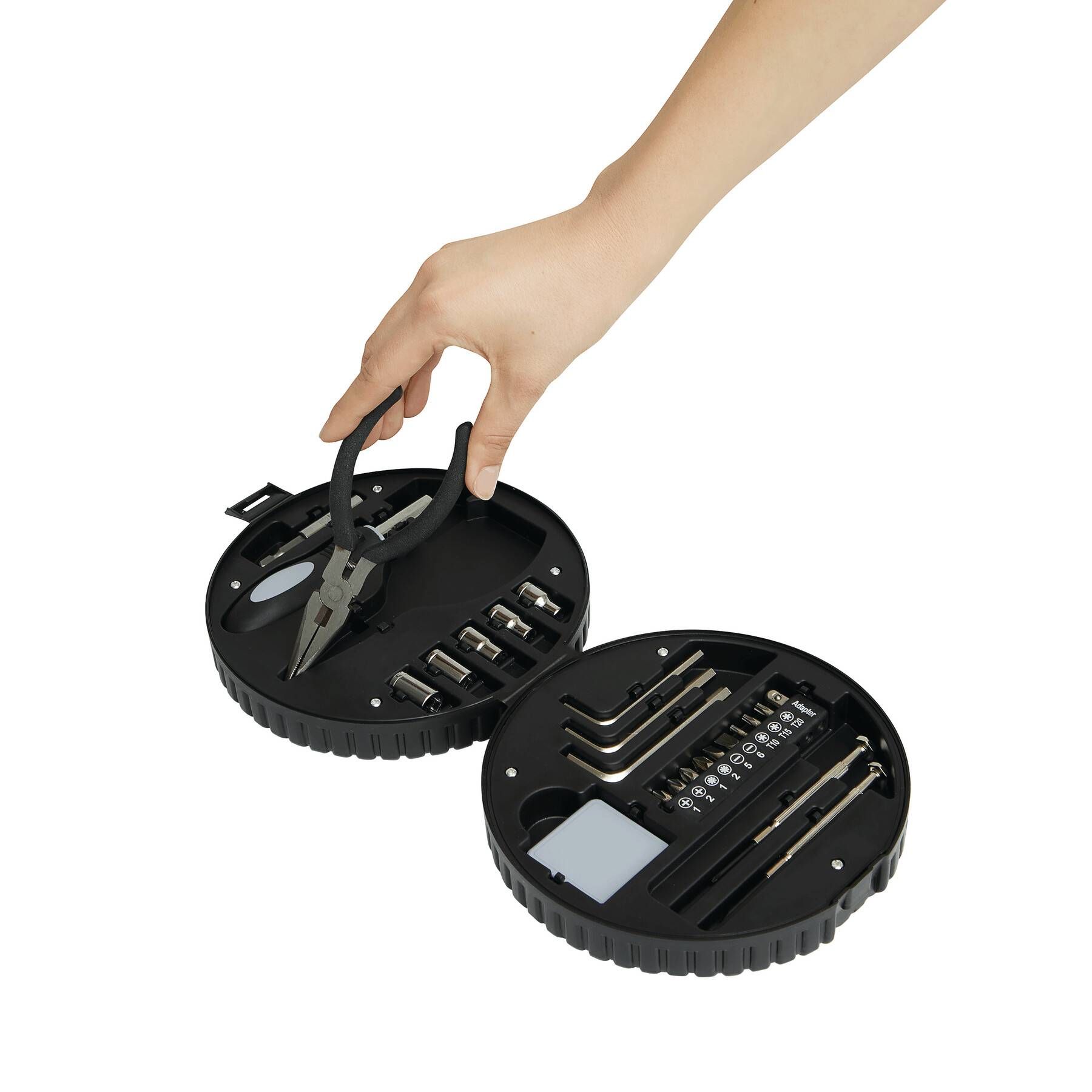 Werkzeug-Set COMPACTY - schwarz - silber-679