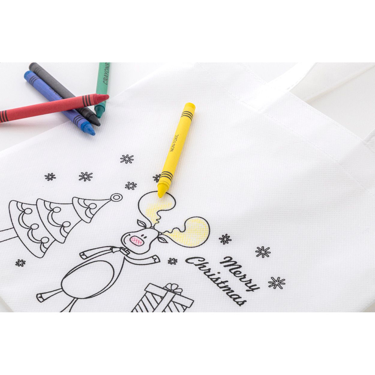 Julfar Shop Weihnachtstasche zum Ausmalen - weiß-830