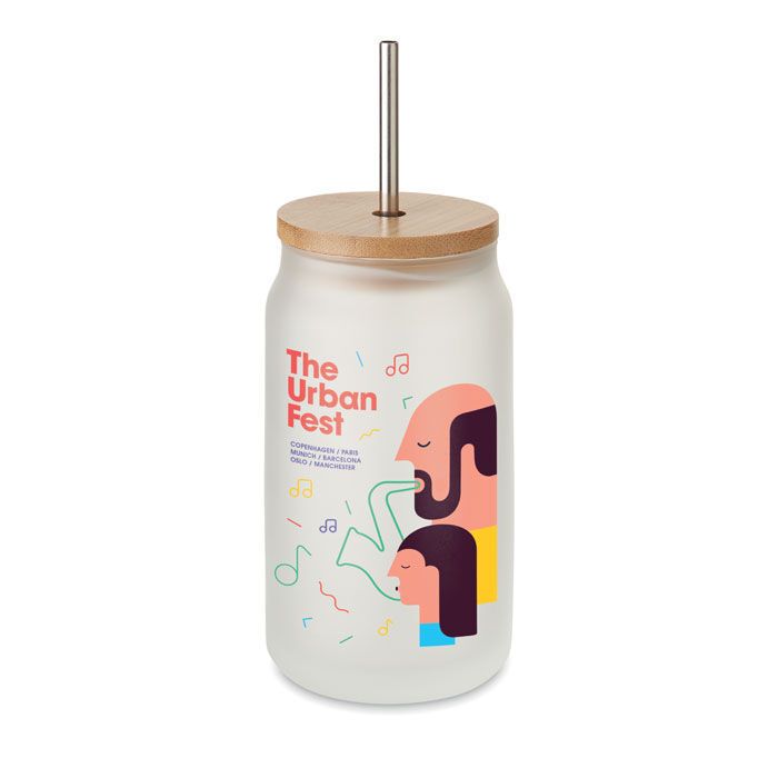 Trinkglas Subli 400ml JARBLIM - transparent weiß-819