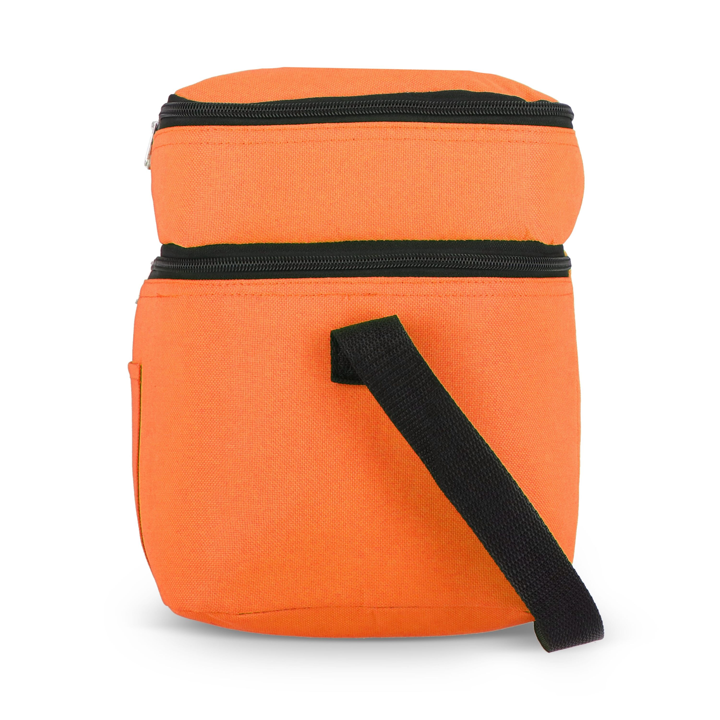 R-PET 600D Doppelfach-Kühltasche 30 x 20 x 25cm 12L - orange-798