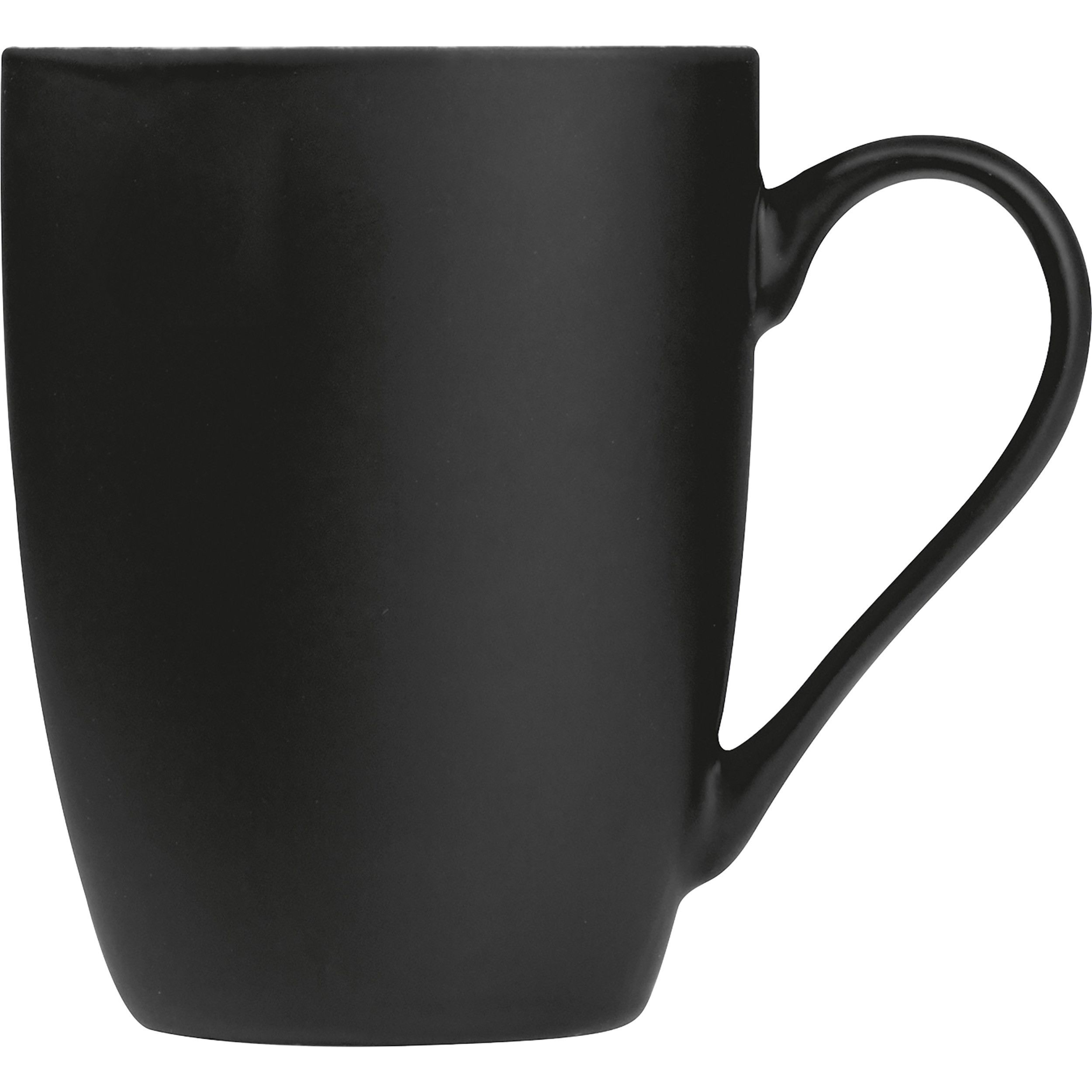 Tasse aus Porzellan, außen gummiert, 300ml - schwarz-587