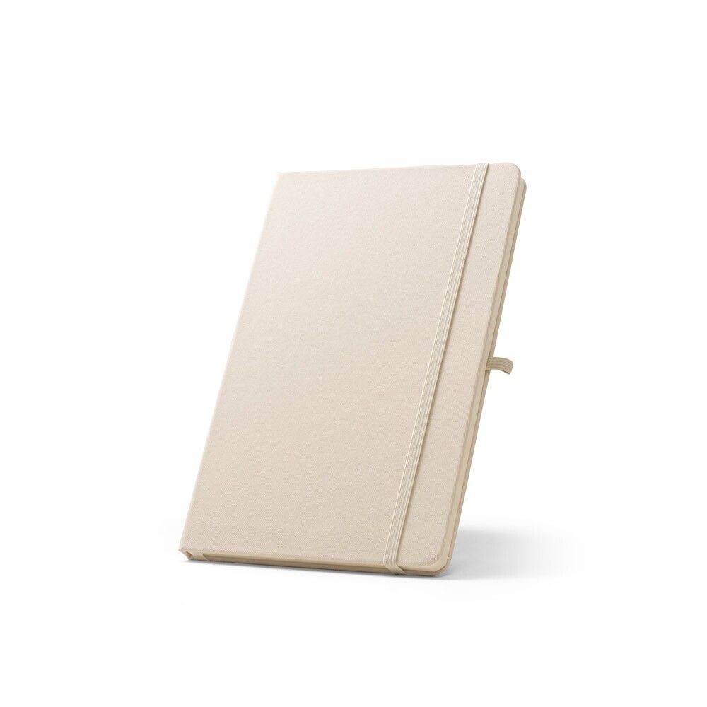 ANNE A5 Notizbuch aus recyceltem Polyester mit linierten Seiten - pastellweiß-412