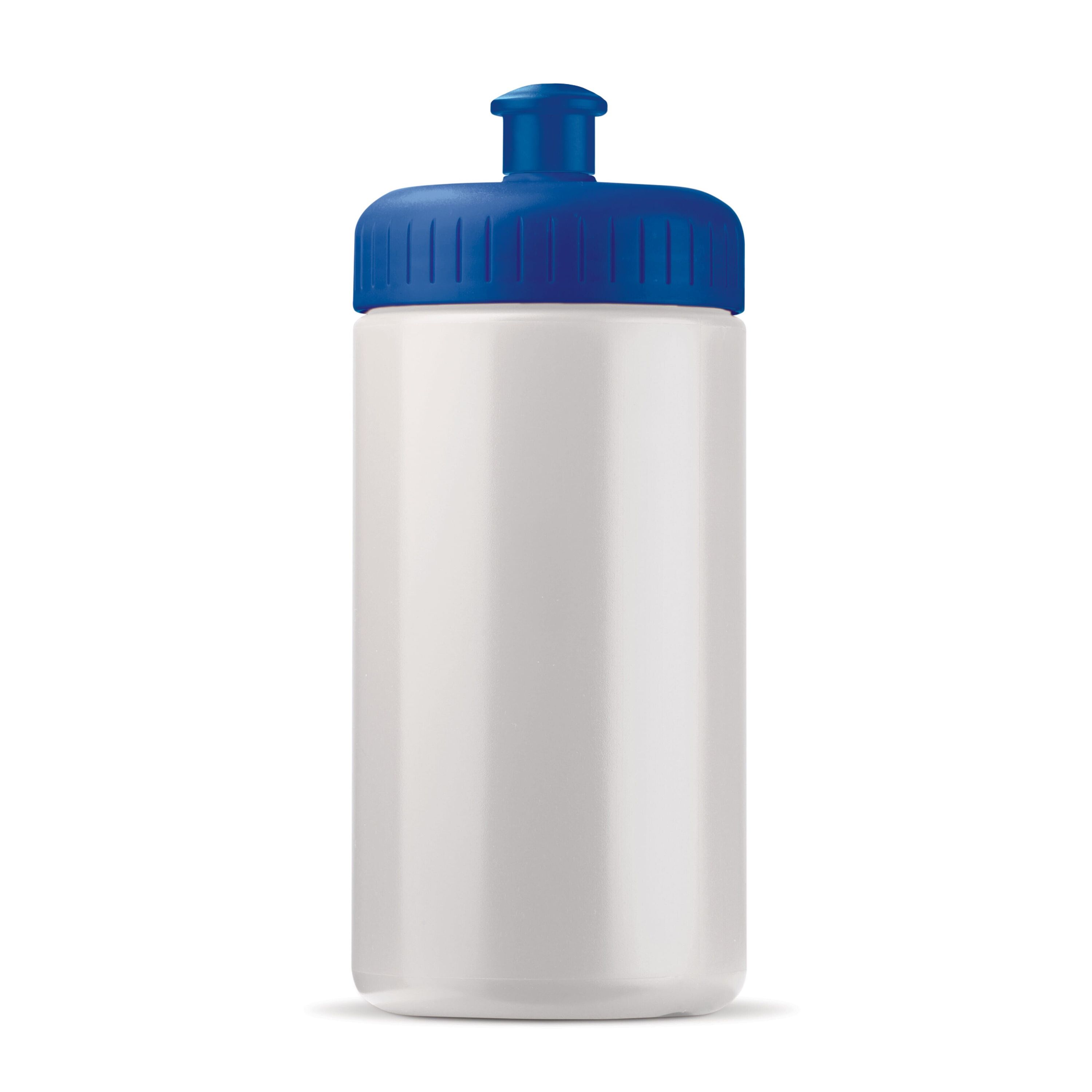 Sportflasche classic 500ml - weiss  -  dunkelblau-66