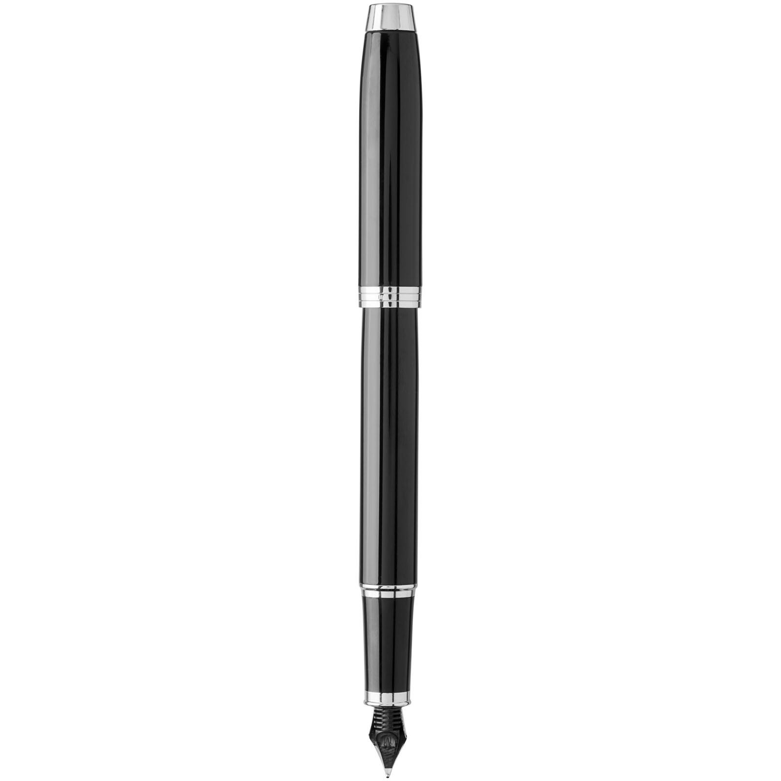 Parker IM Füllfederhalter (blaue Mine) - schwarz -  chrom-572