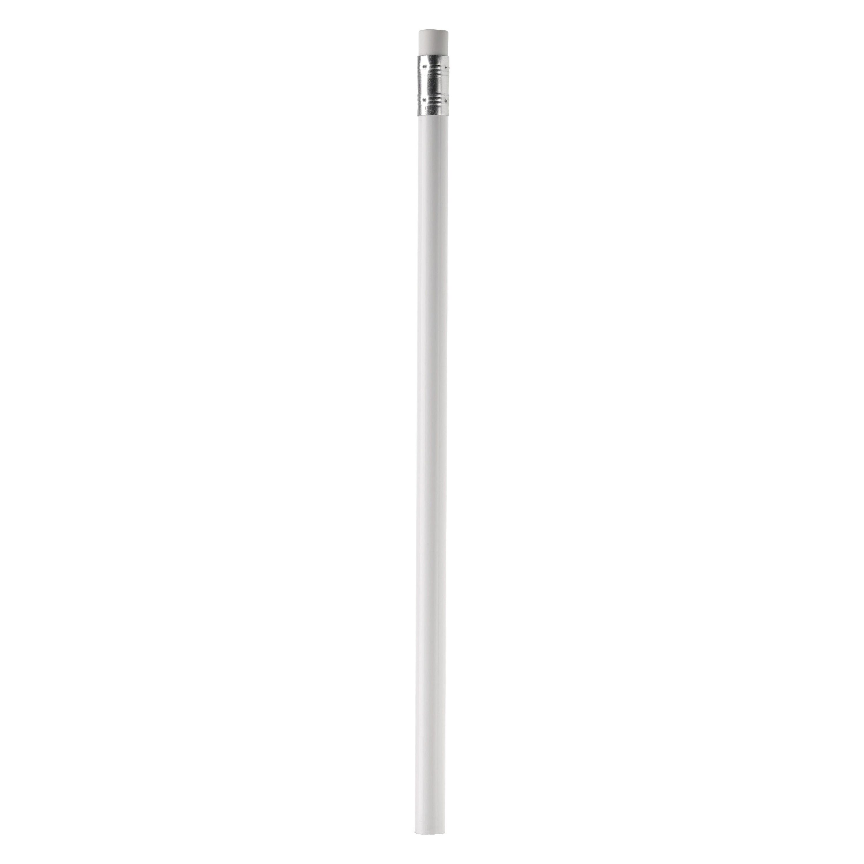 Bleistift mit Radiergummi - weiss-63