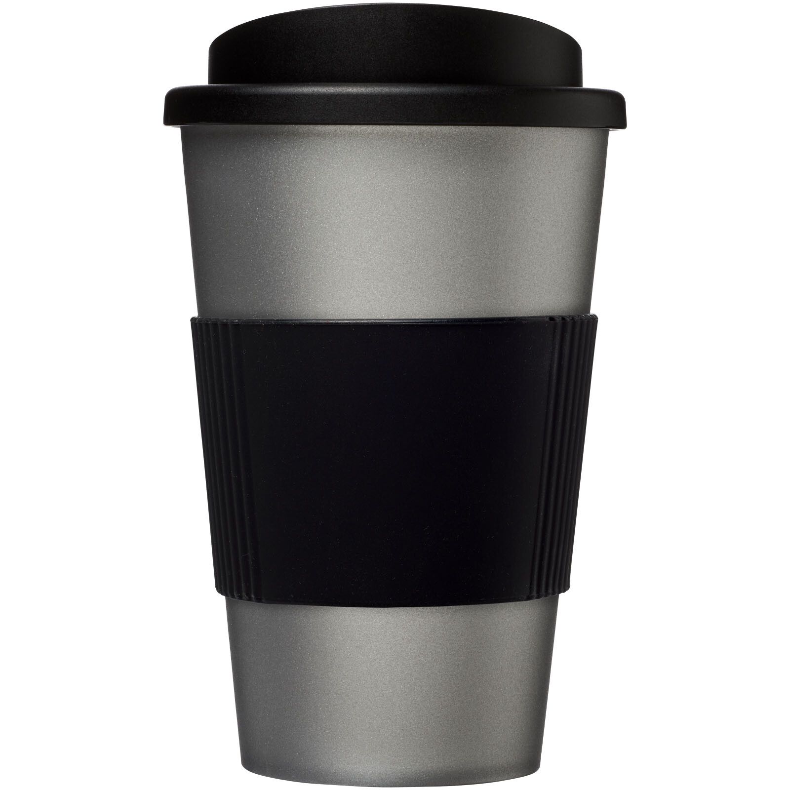 Americano 350 ml Isolierbecher mit Schutzring - silber -  schwarz-270