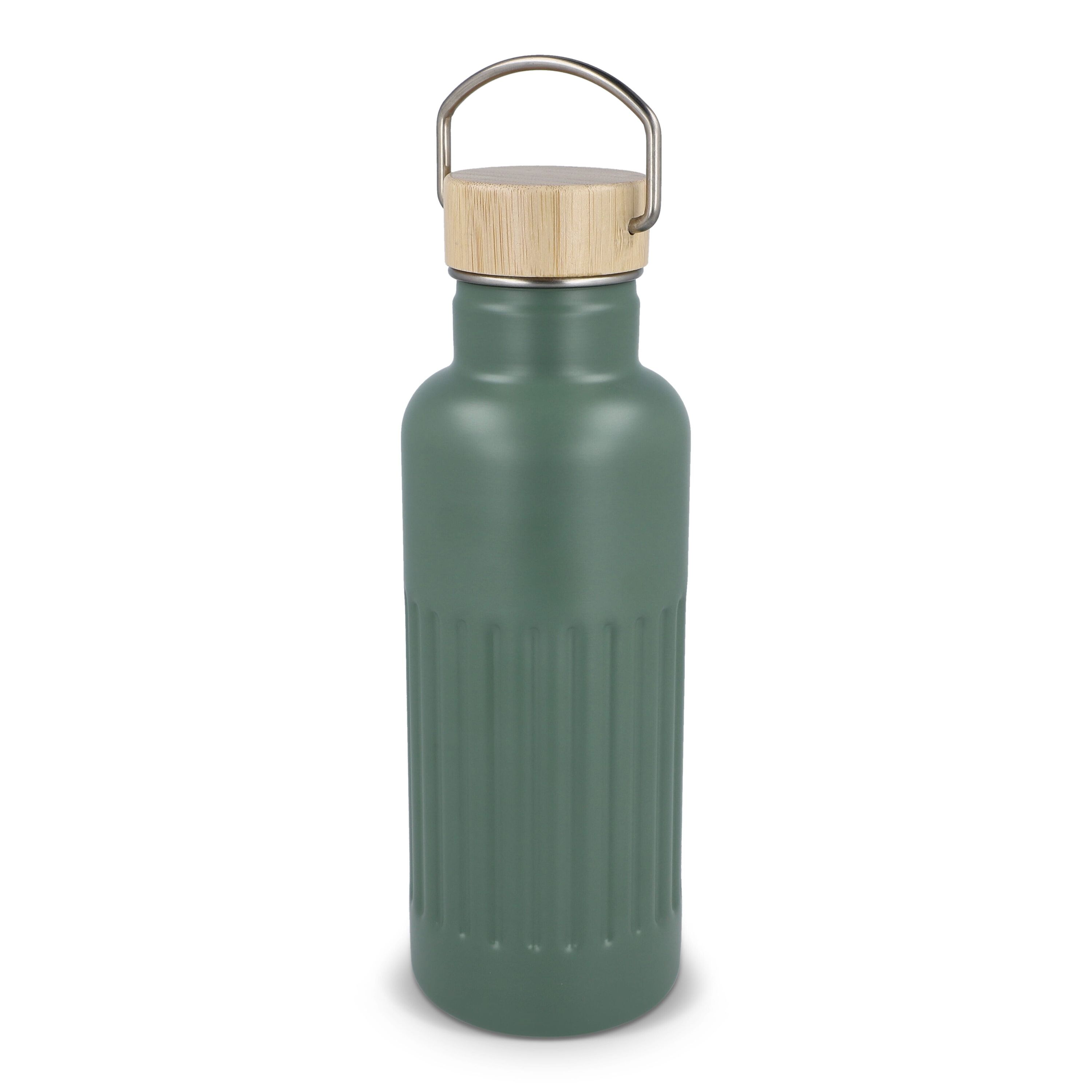 Recycelte Edelstahl-Isolierflasche 500 ml - olivgrün-271