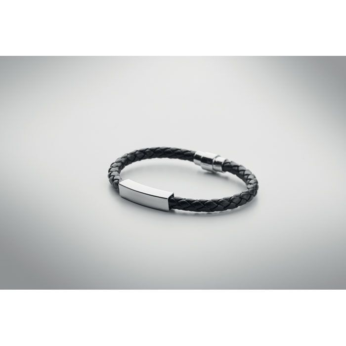 Geflochtenes Armband 18 cm FAULETI - schwarz-556