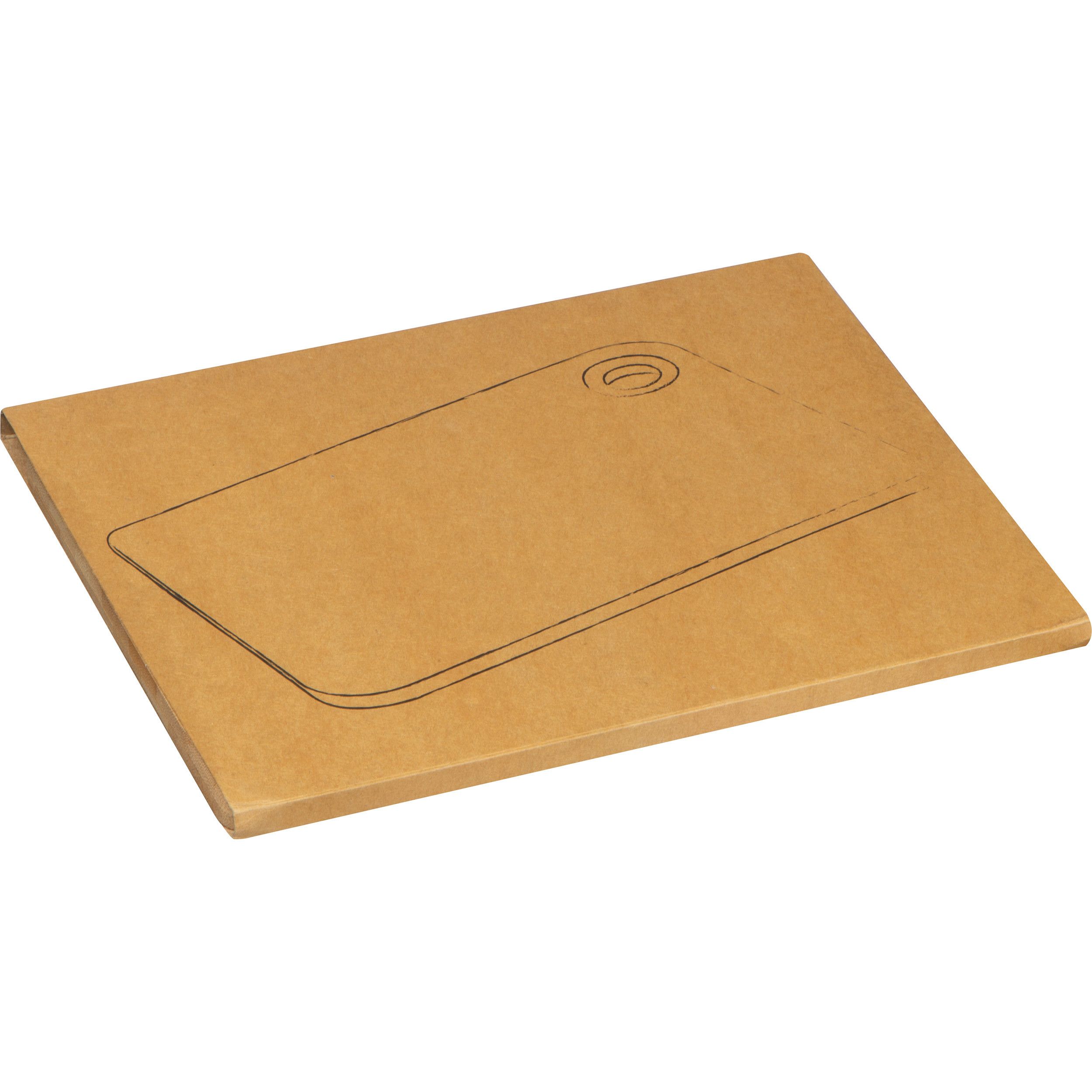 Schneidebrett aus Bambus mit farbigem Silikonring - beige-172