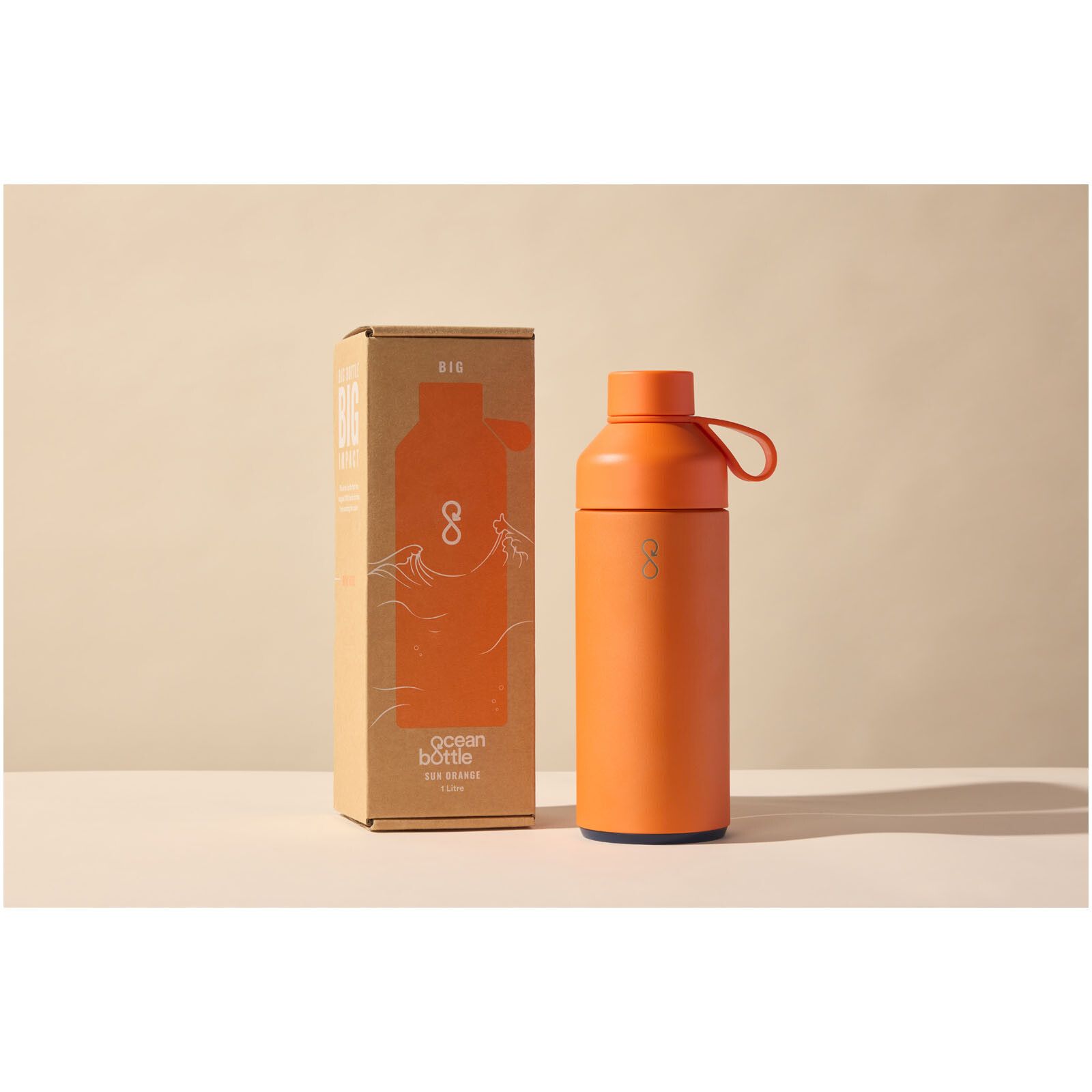 Big Ocean Bottle 1 L vakuumisolierte Flasche - sonnenorange-477