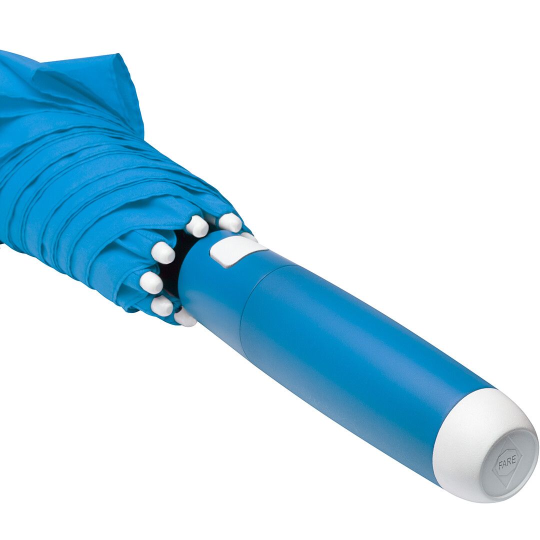 AC-Midsize-Stockschirm FARE® Whiteline Ø112 cm - cyan-238