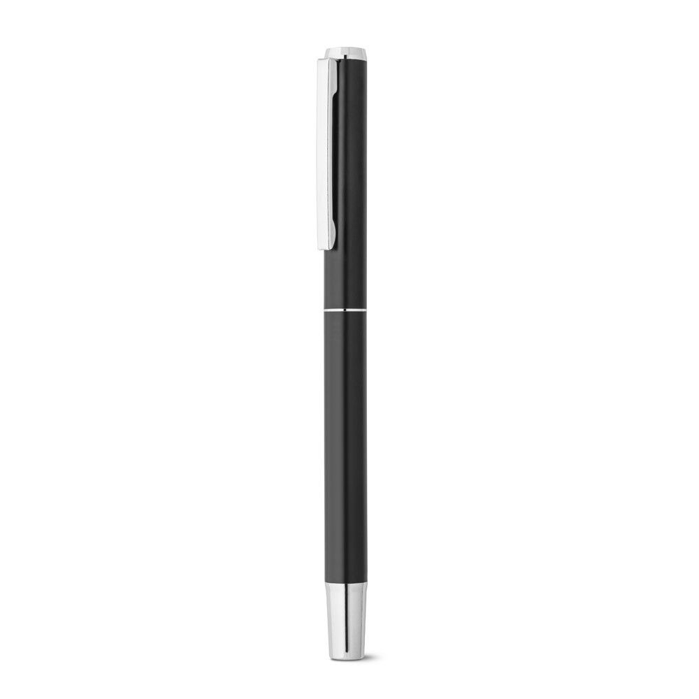 LEAH Roll- und Kugelschreiber aus Aluminium (94% rAL) mit Clip - schwarz-366