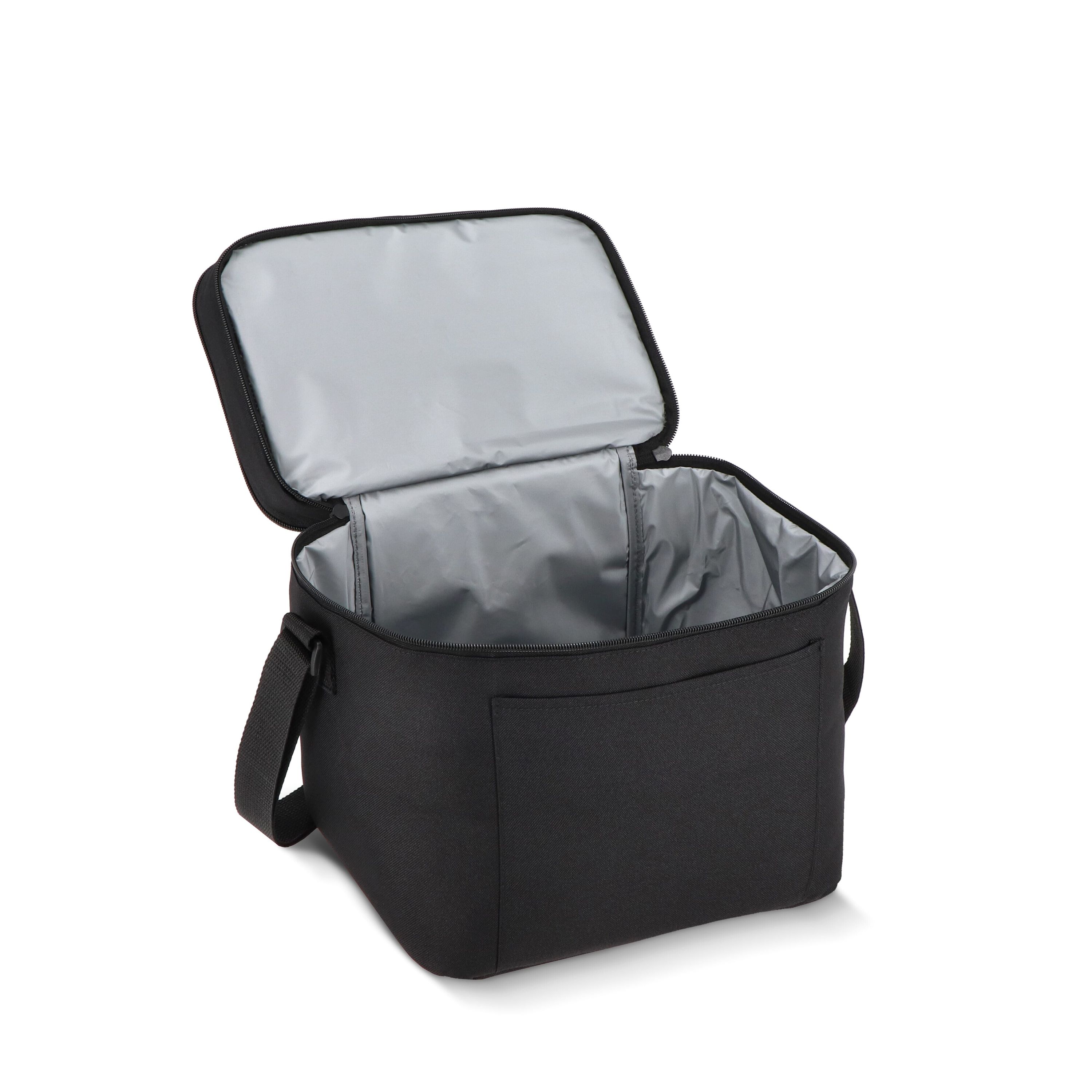 R-PET 600D Kühlbeutel mit zwei Fächern 30 x 20 x 25 cm 12 l - schwarz-258