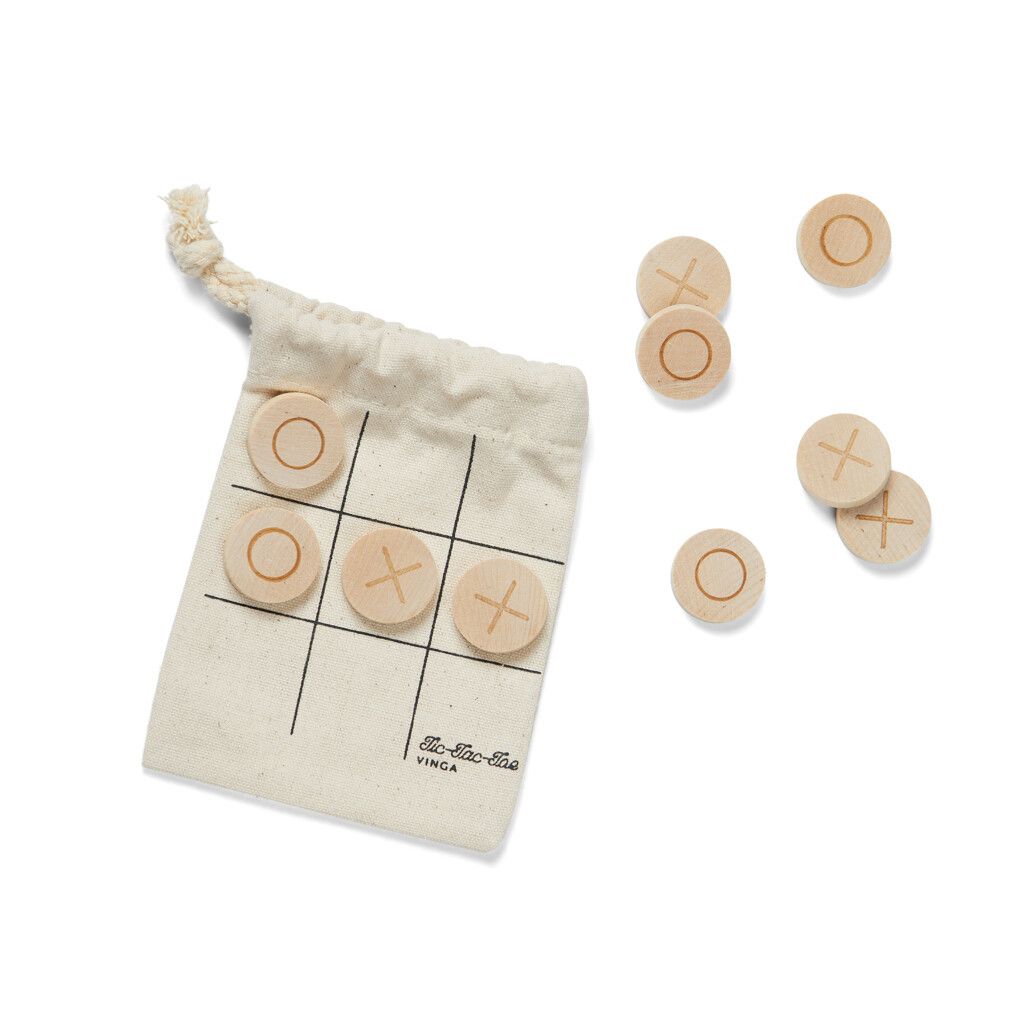 VINGA Tic-Tac-Toe Mini-Spiel - braun-901