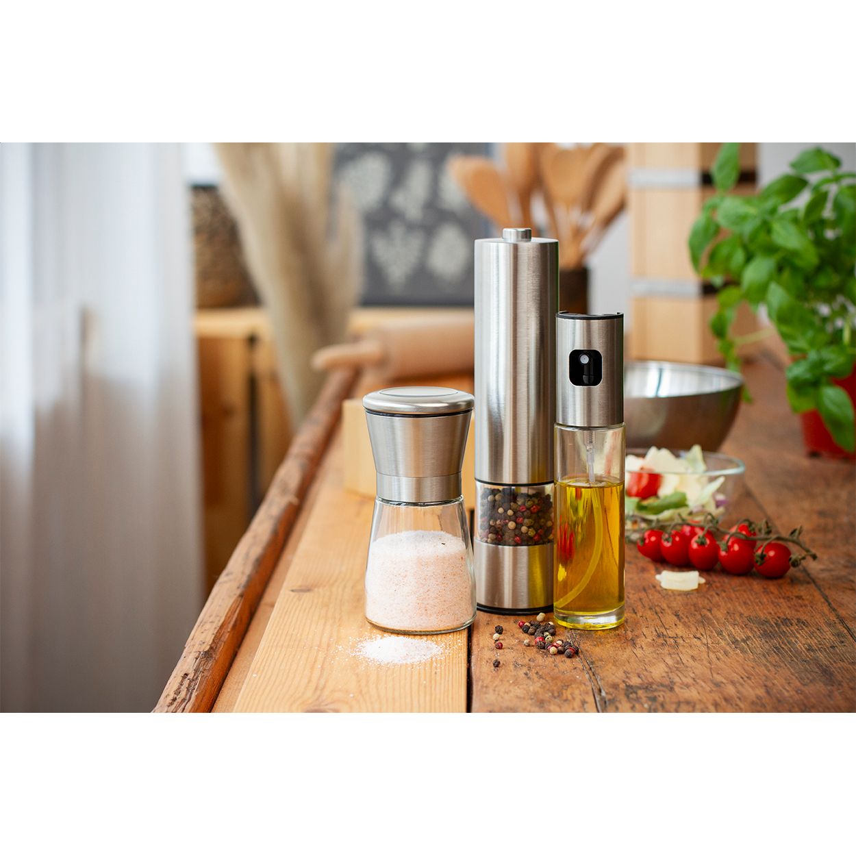 Semman Salz- und Pfeffermühle - transparent - silber-411
