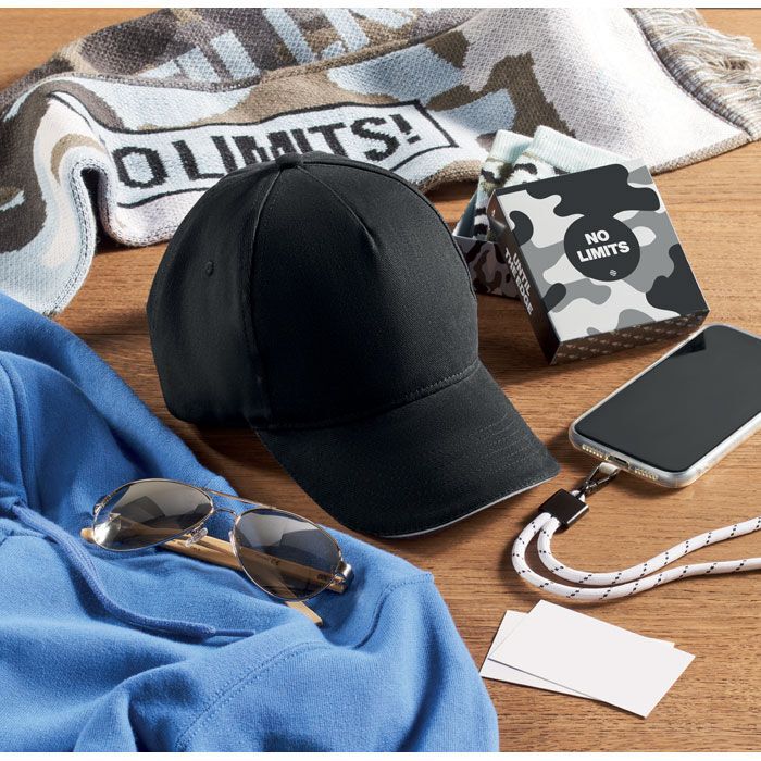 Baseball Kappe 5 Panels LONG BEACH SINGA - weiß - schwarz-596
