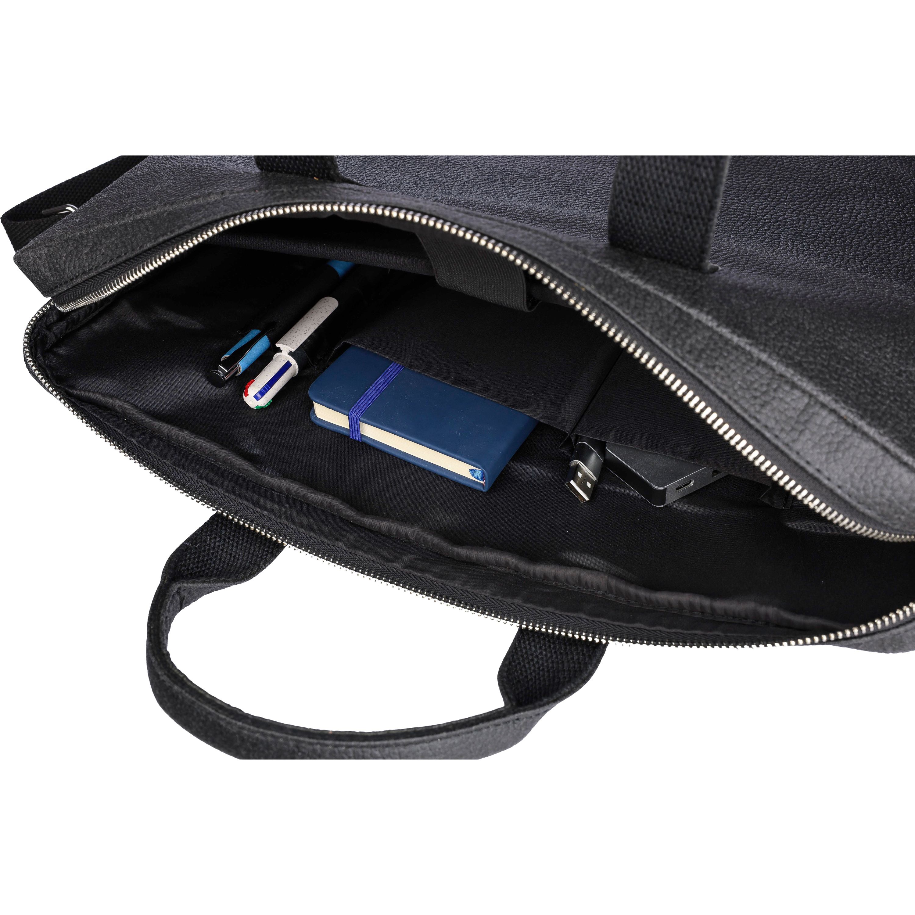 Laptoptasche Lillian aus Tomatenleder - schwarz-51
