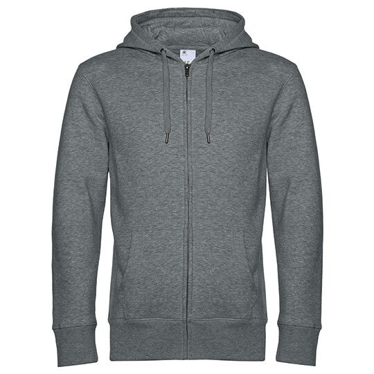 KING Zipped Hood Jacket_° für Herren - heather mid grey - L-318