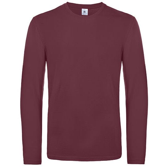 Men´s T-Shirt #E190 Long Sleeve für Herren - burgundy - 3XL-422