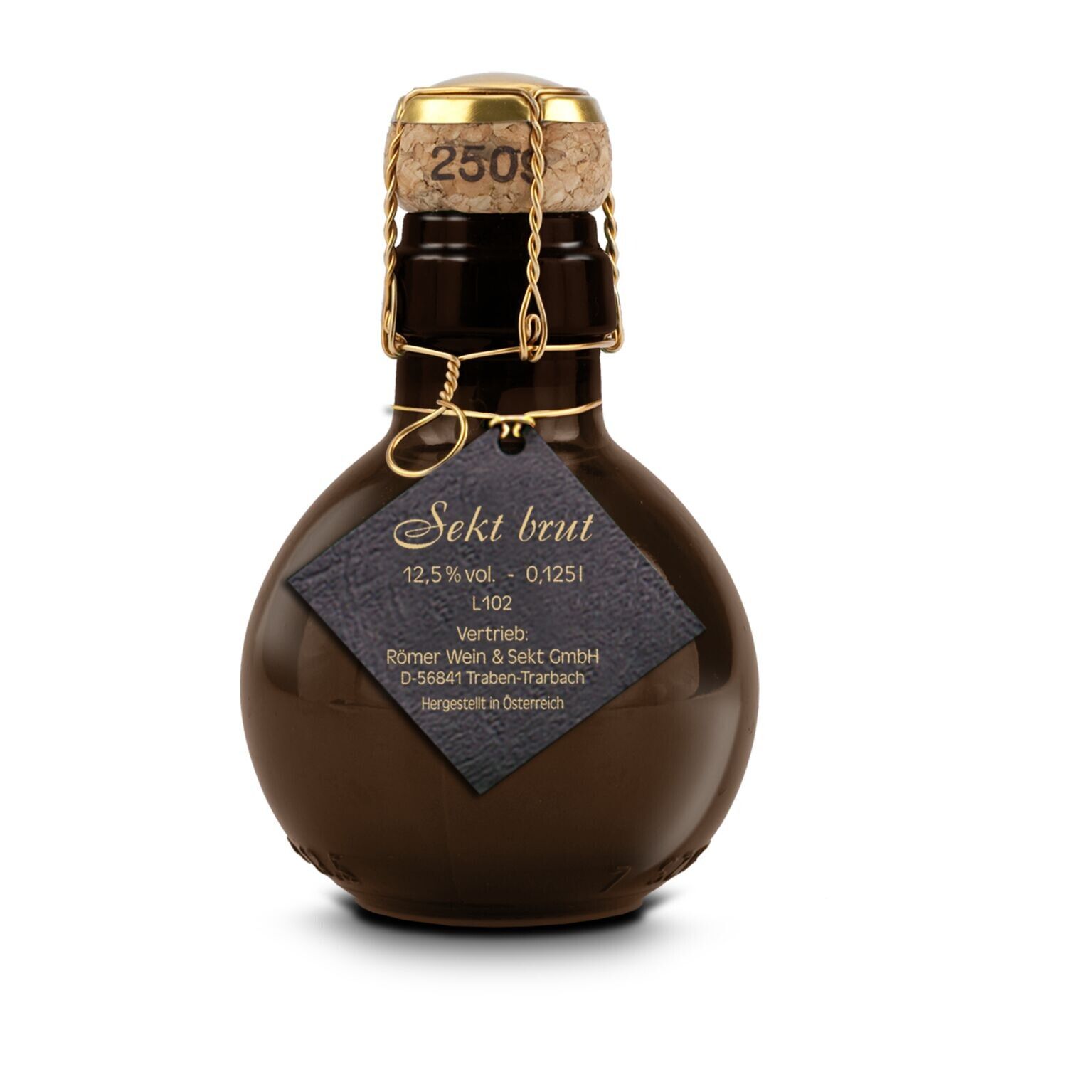 Kleinste Sektflasche der Welt - Diesmal statt Blumen 125ml - schwarz-193