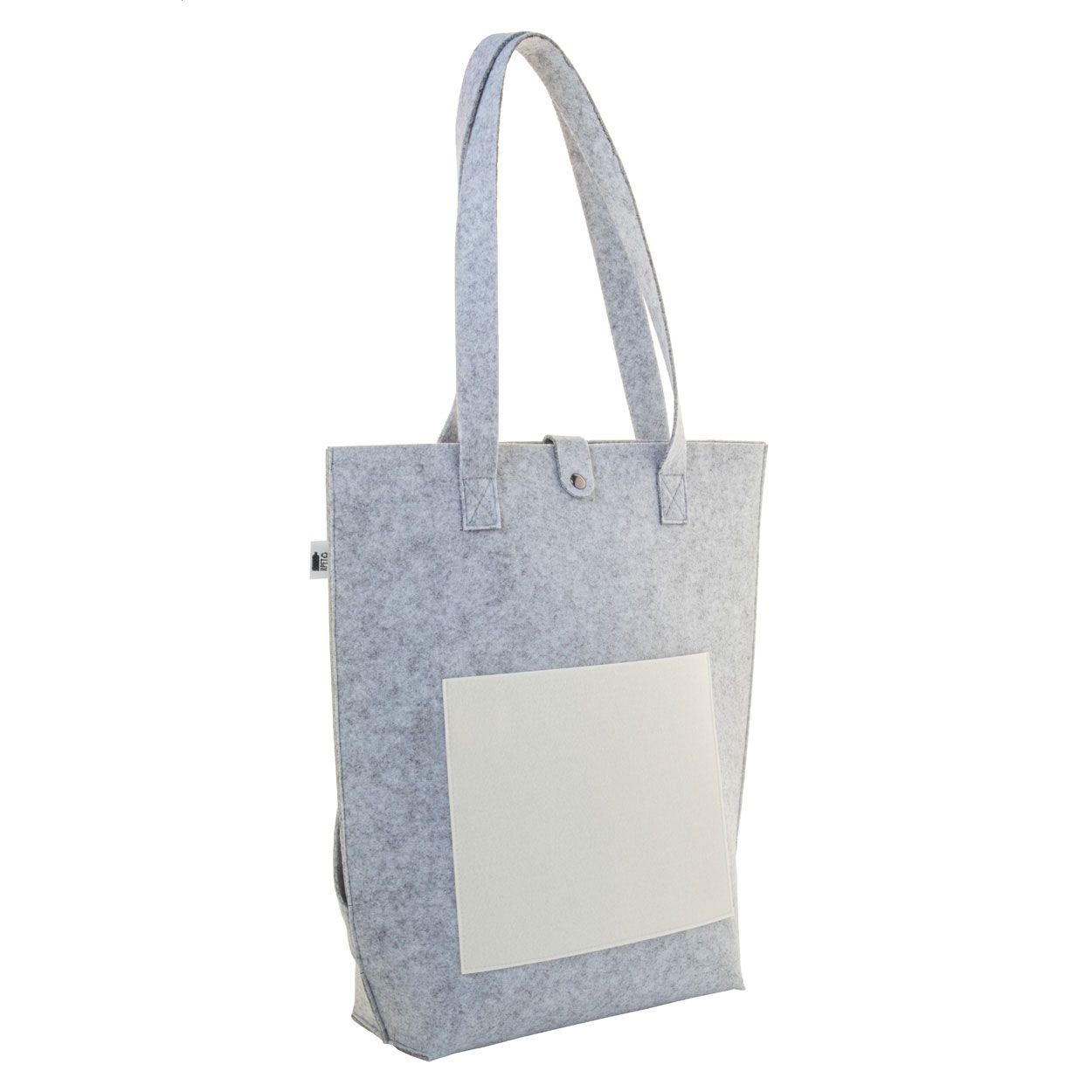 CreaFelt Toteback individuelle RPET Schultertasche - weiß - grau-467