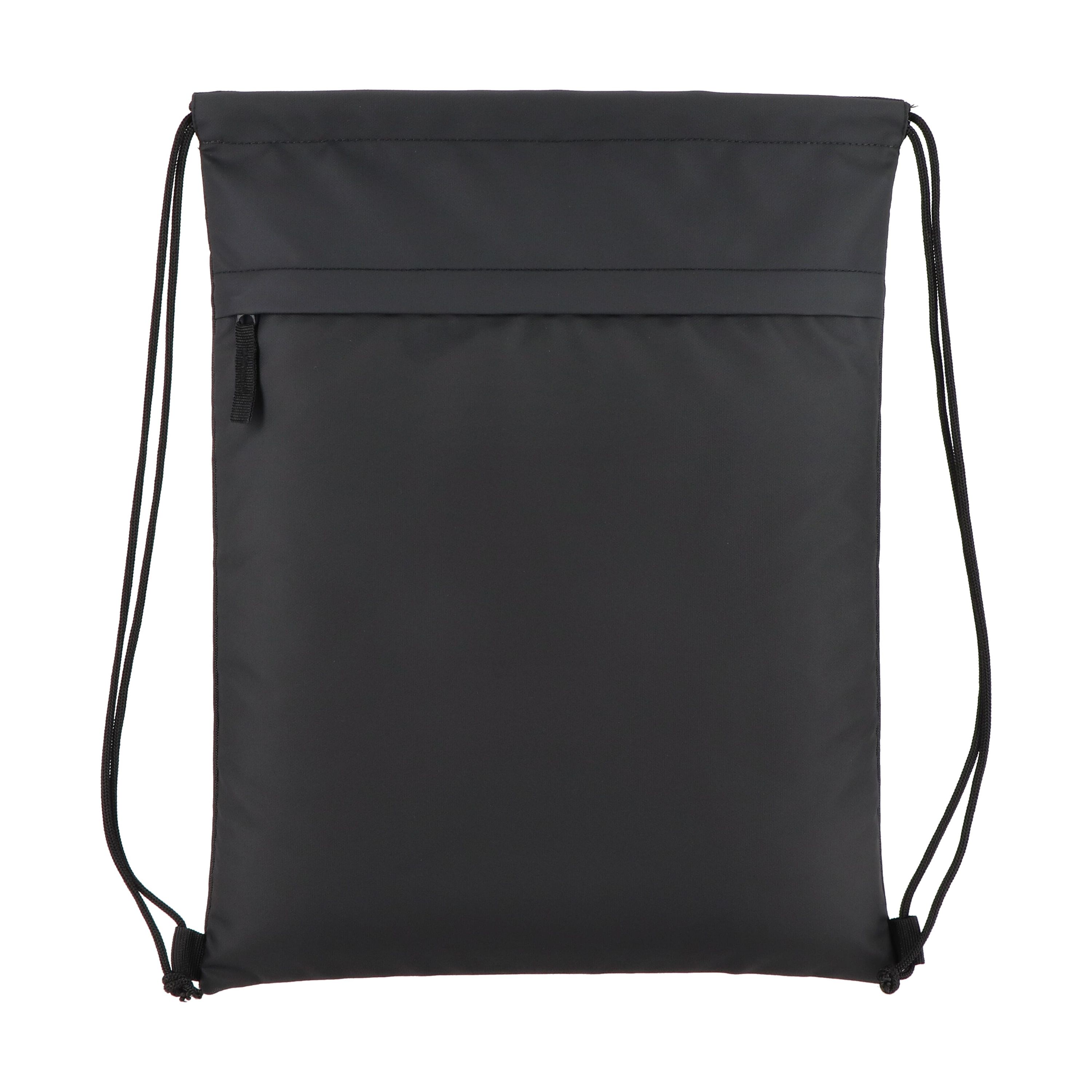 PU-beschichtete R-PET 600D Kordeltasche 33 x 42 cm - schwarz-780
