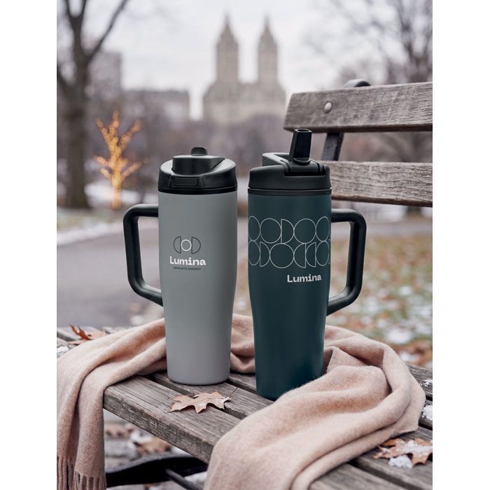Doppelwandiger Becher 900ml ATLANTA - grau-457