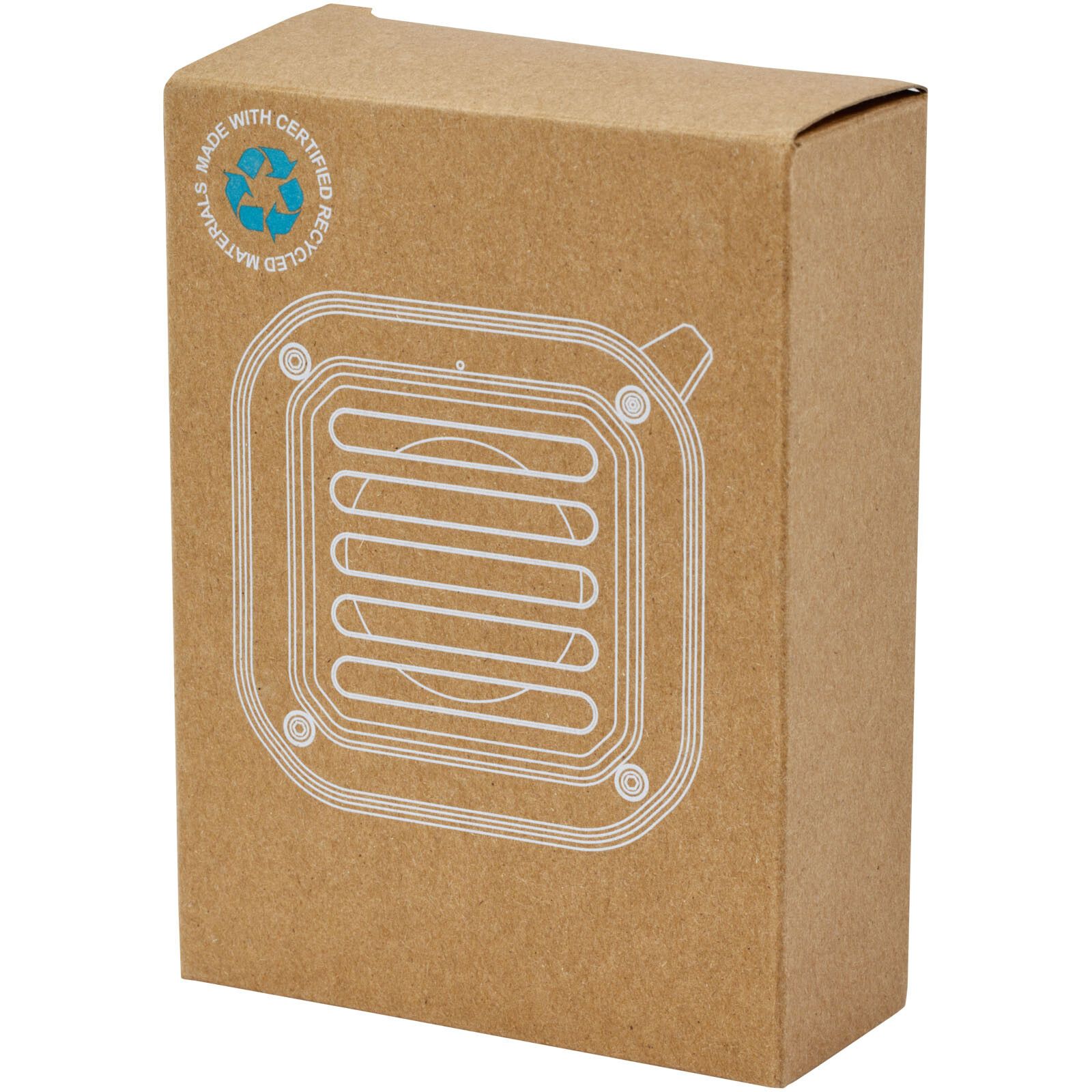 Solo 3W IPX5 Solar Bluetooth-Lautsprecher aus recyceltem RCS Kunststoff mit Karabinerhaken  - schwarz-861