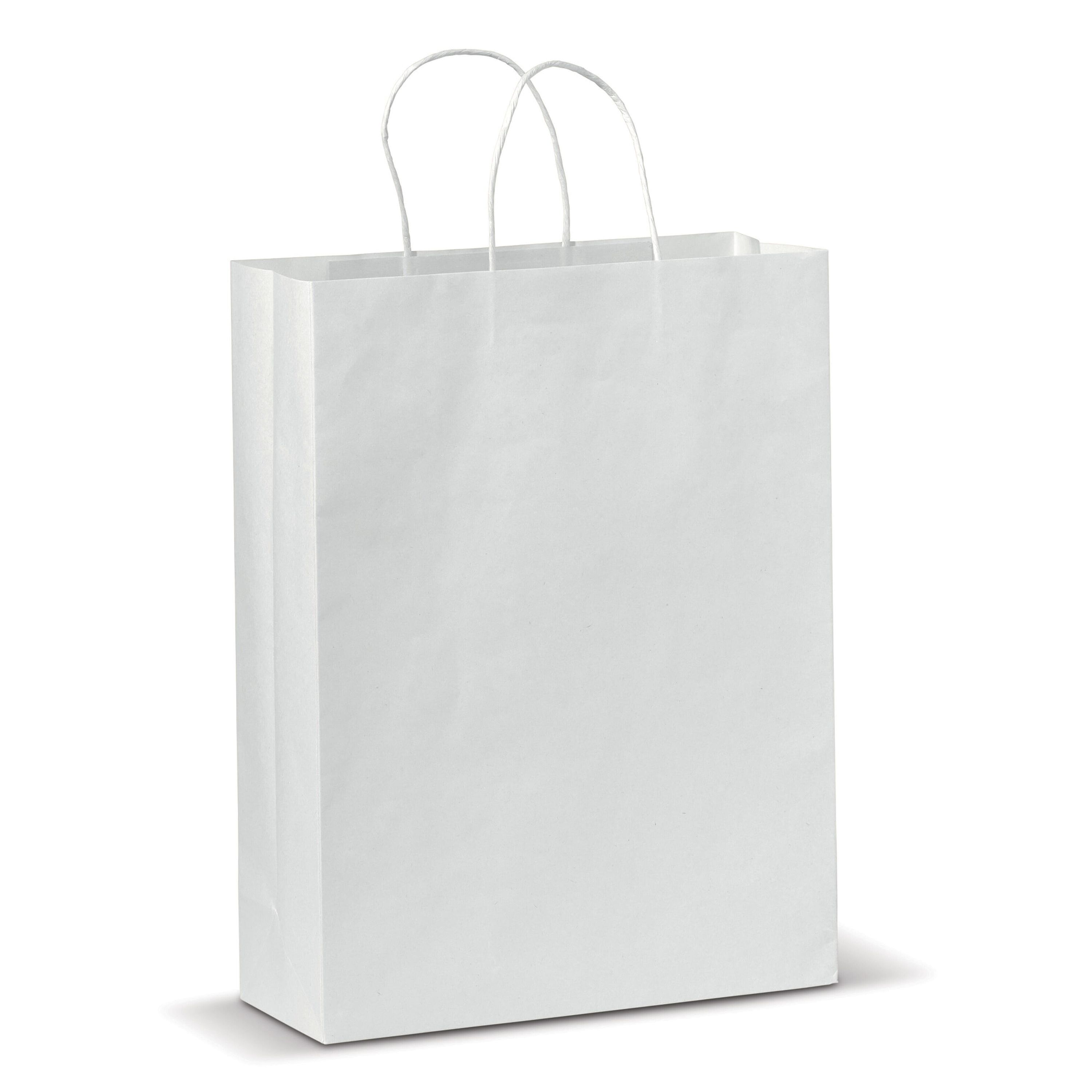 Große Papiertasche im Eco Look 120g/m² - weiss-948