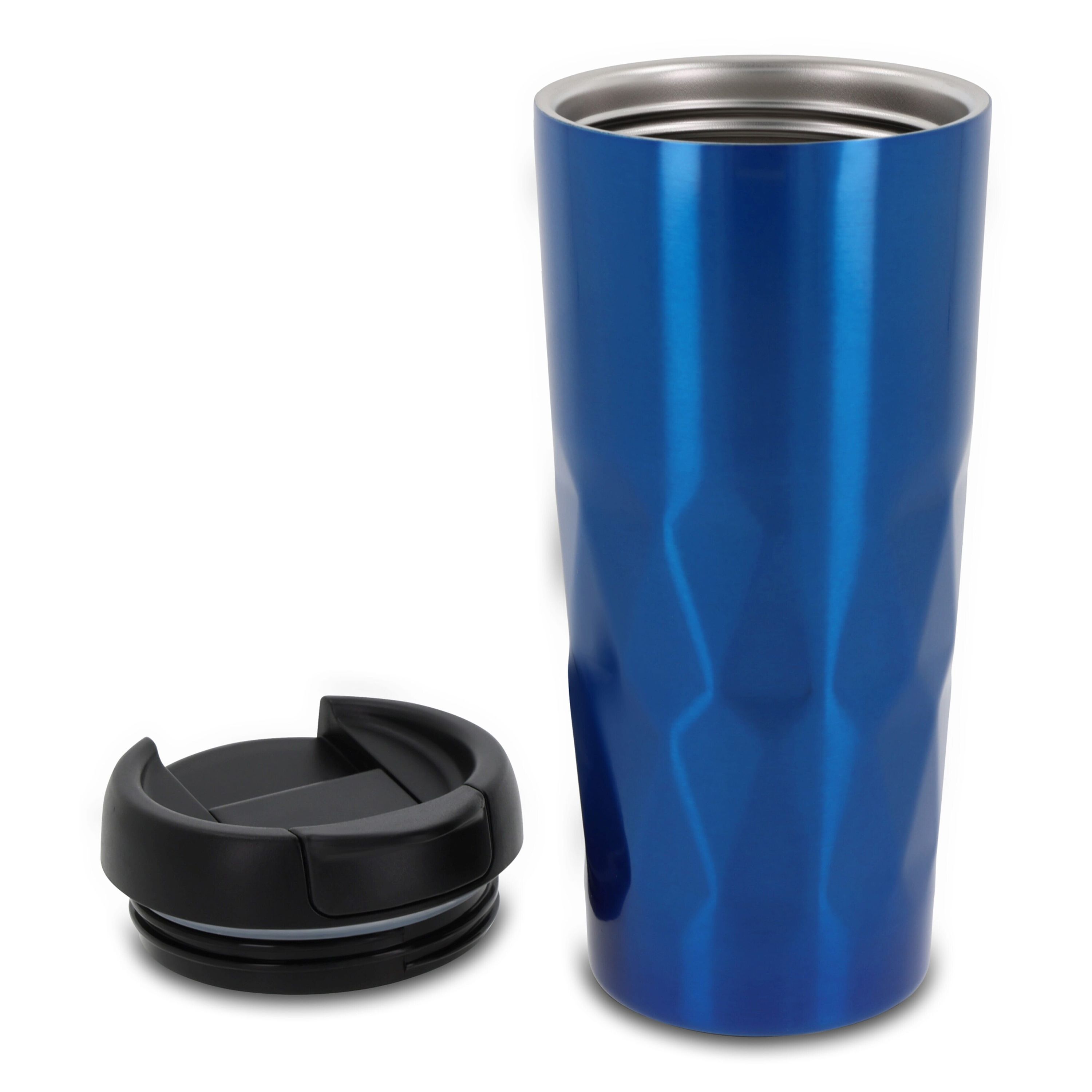 Isolierbecher Diamantenmuster 450ml - blau-268