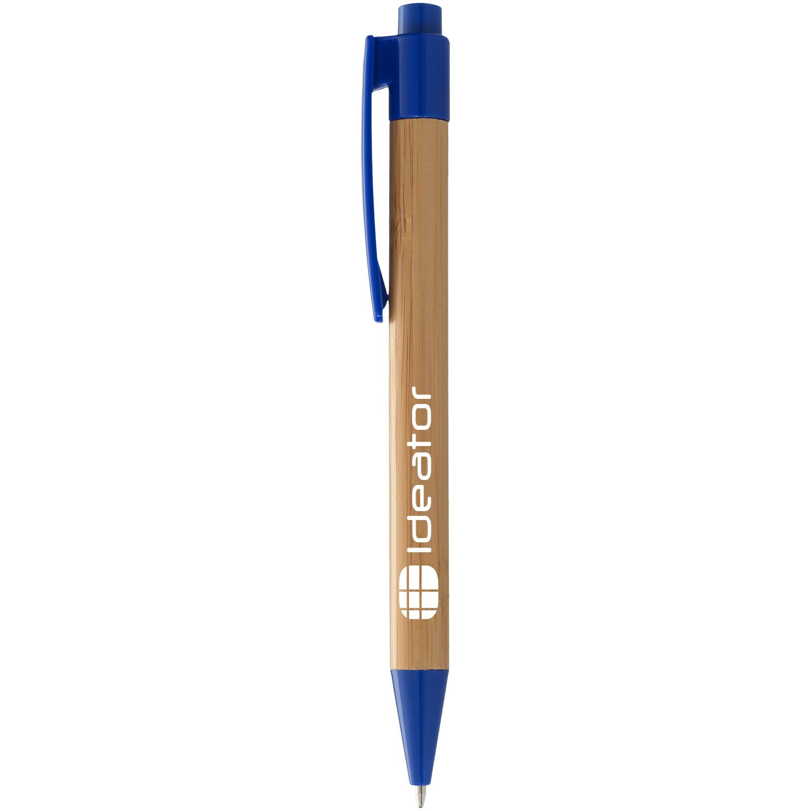 Borneo Bambus Kugelschreiber (schwarze Mine) - natur -  royalblau-152